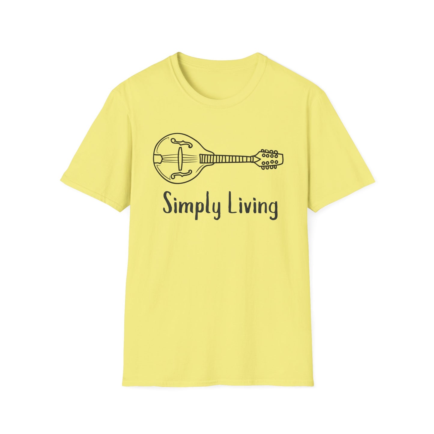 Simply Living Mandolin T-shirt, Mandolin T-shirt, Mando Tee, Mandolin Lover Gift, Mandolin Player Gift, Festival T-shirt