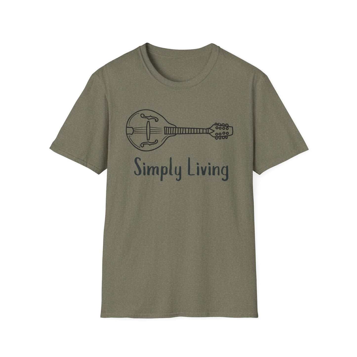 Simply Living Mandolin T-shirt, Mandolin T-shirt, Mando Tee, Mandolin Lover Gift, Mandolin Player Gift, Festival T-shirt