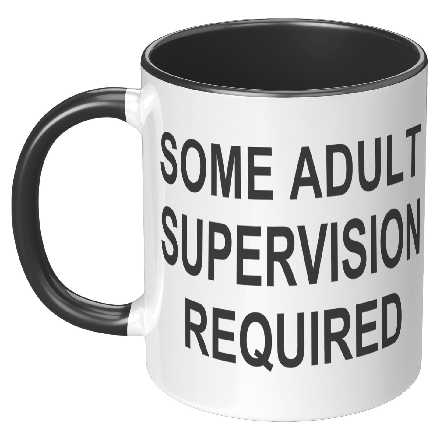 Some Adult Supervision Required 11oz Accent Mug, Funny Mug, Witty Humor
