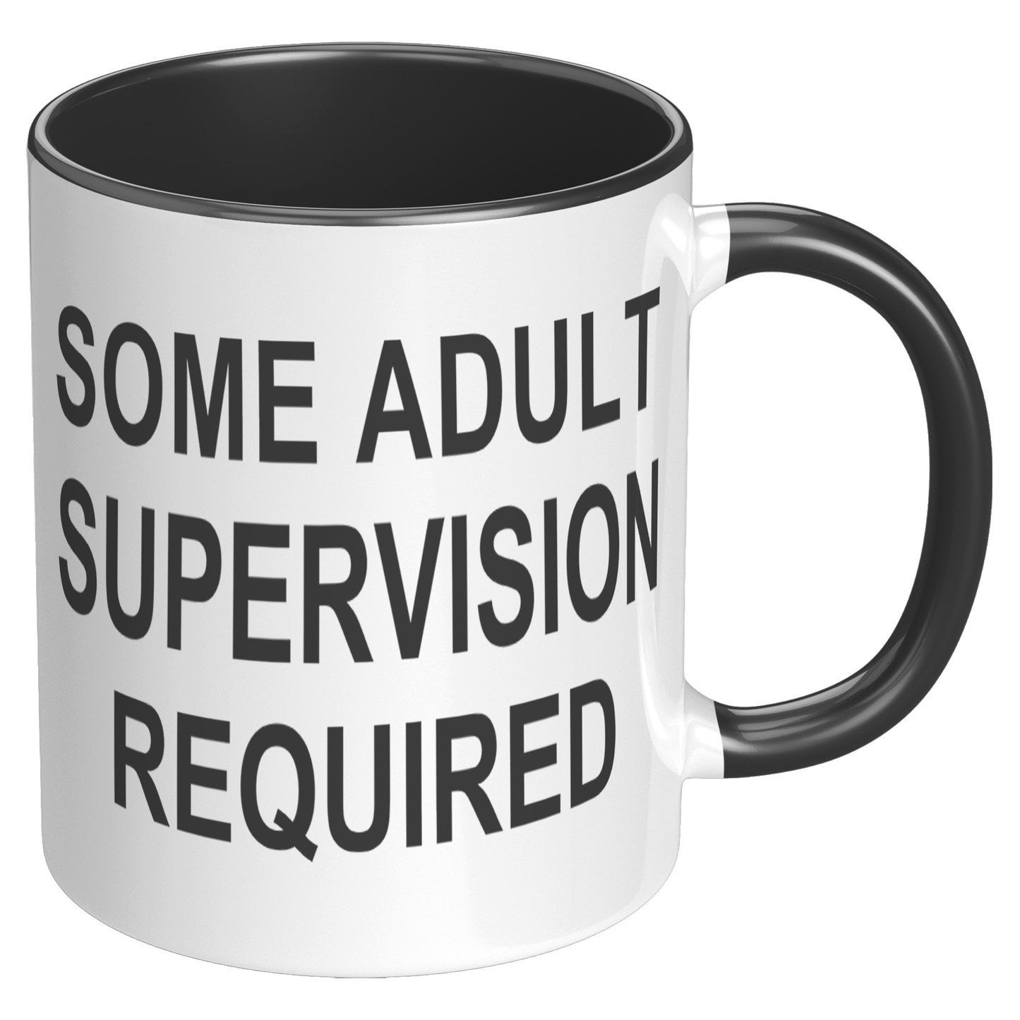 Some Adult Supervision Required 11oz Accent Mug, Funny Mug, Witty Humor