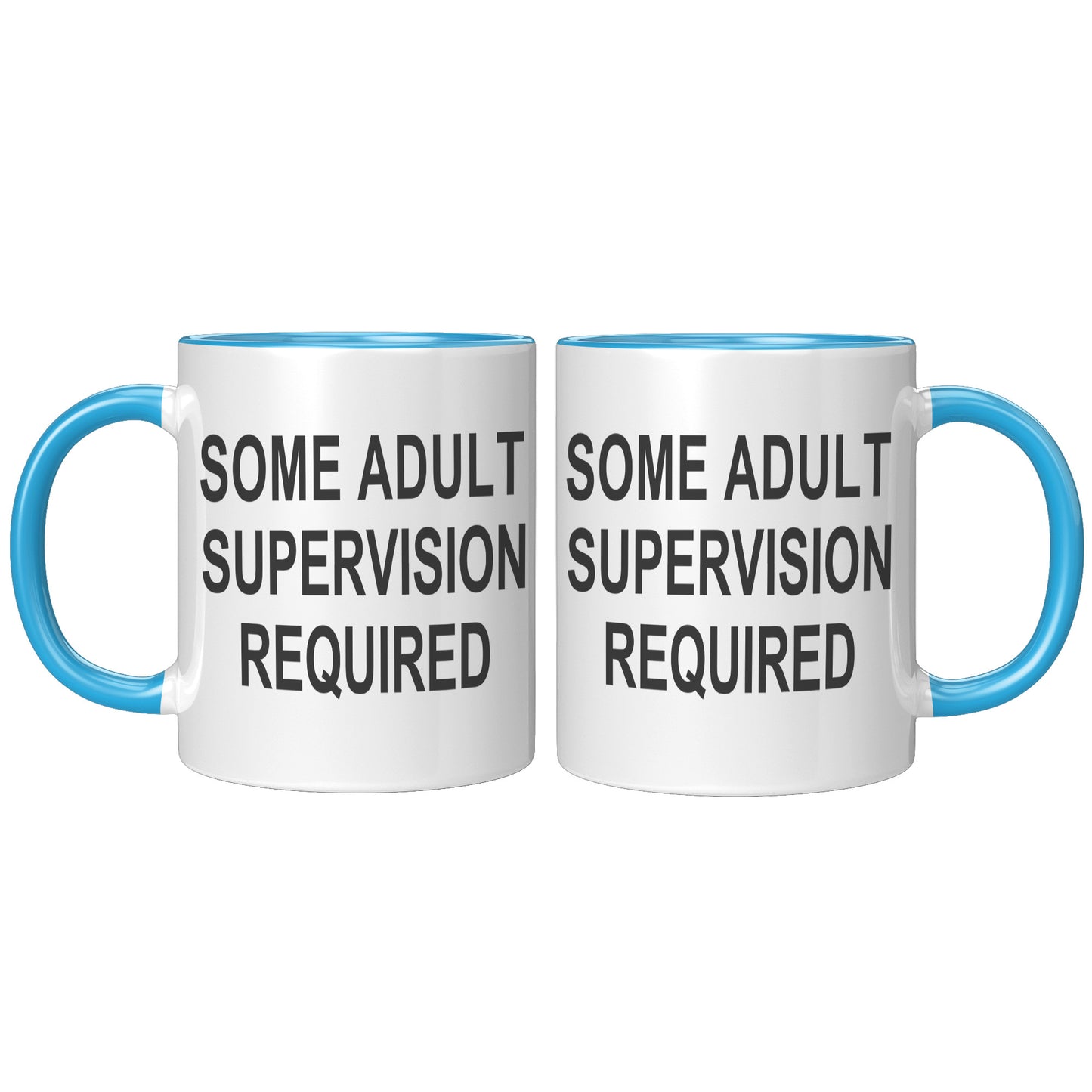 Some Adult Supervision Required 11oz Accent Mug, Funny Mug, Witty Humor