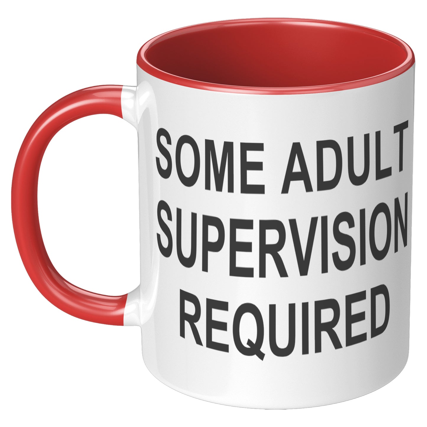 Some Adult Supervision Required 11oz Accent Mug, Funny Mug, Witty Humor