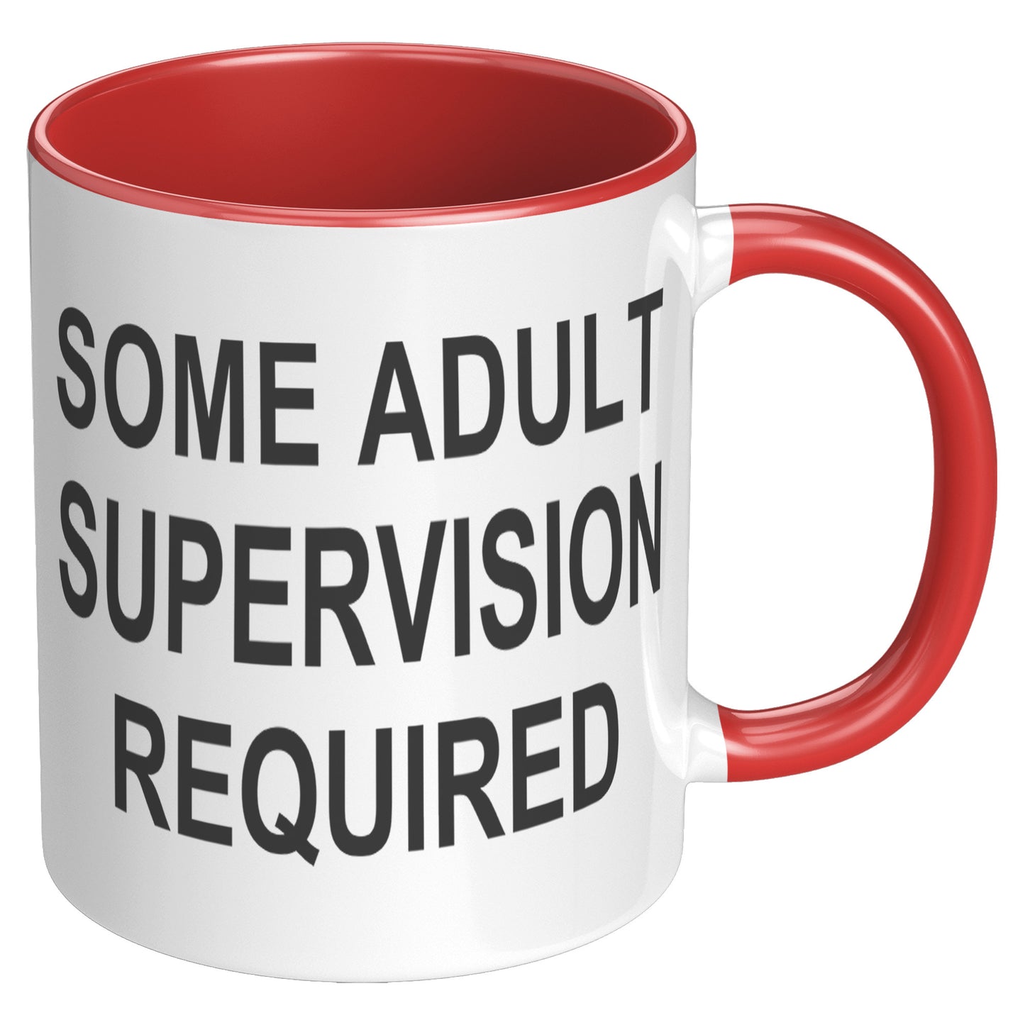 Some Adult Supervision Required 11oz Accent Mug, Funny Mug, Witty Humor