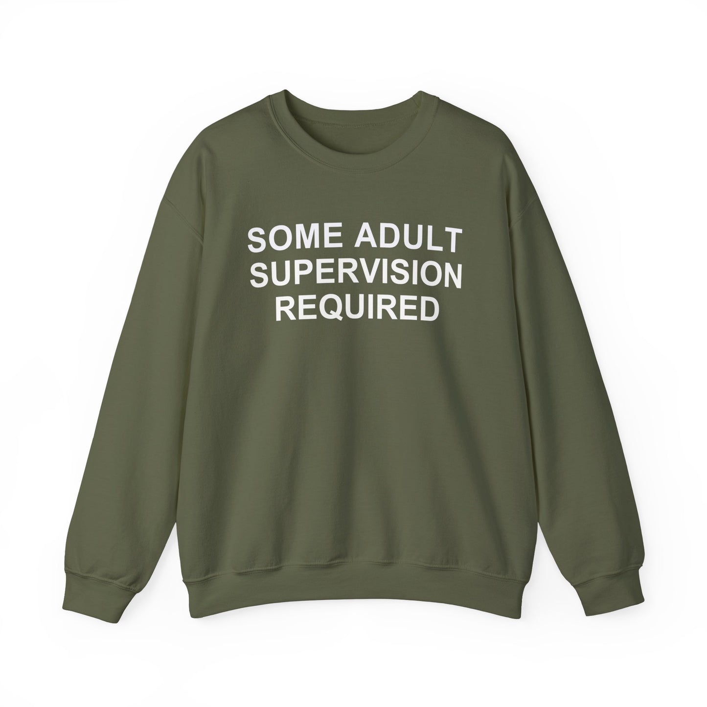 Some Adult Supervision Required Unisex Heavy Blend™ Crewneck Sweatshirt, Funny Sweatshirt For Men, Women