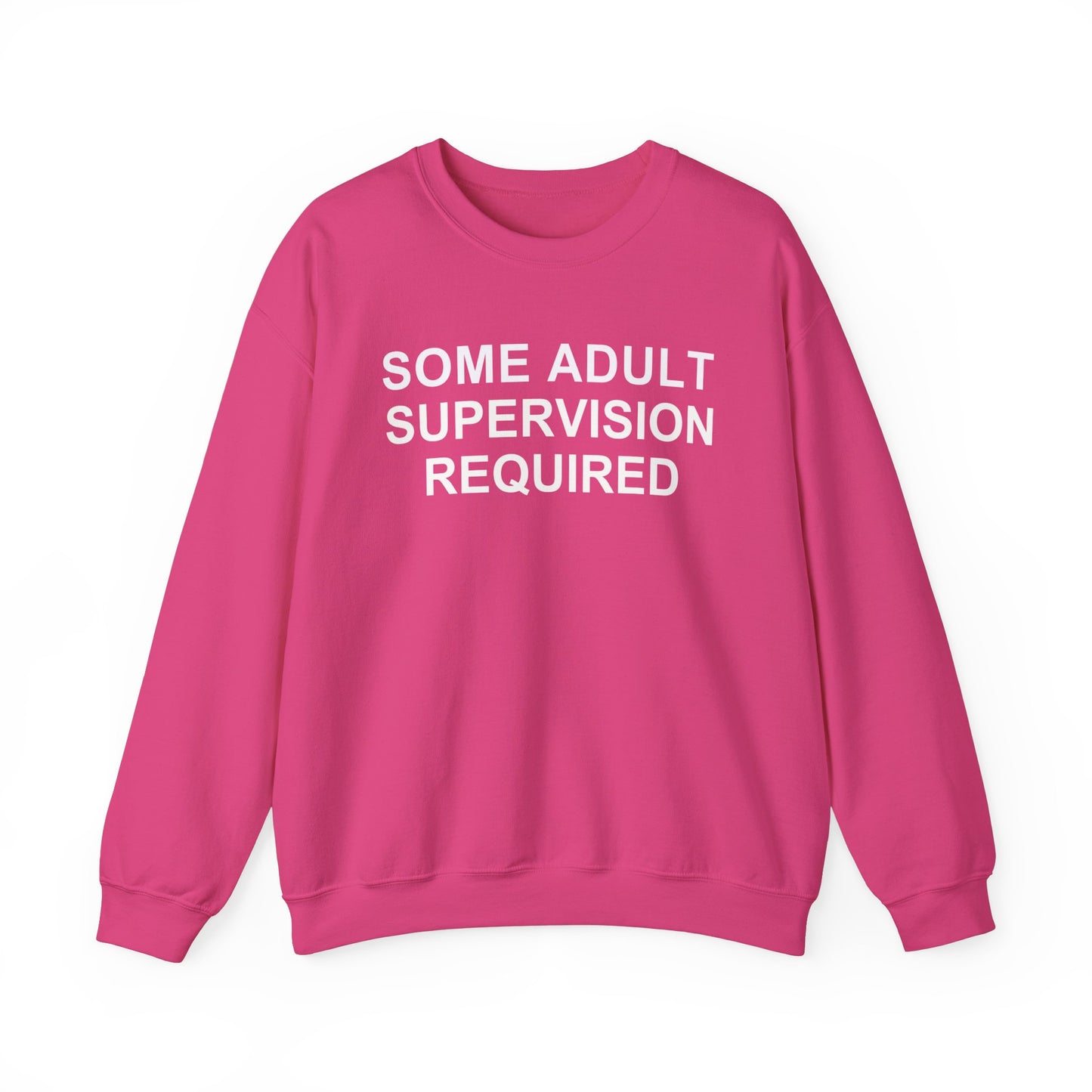 Some Adult Supervision Required Unisex Heavy Blend™ Crewneck Sweatshirt, Funny Sweatshirt For Men, Women
