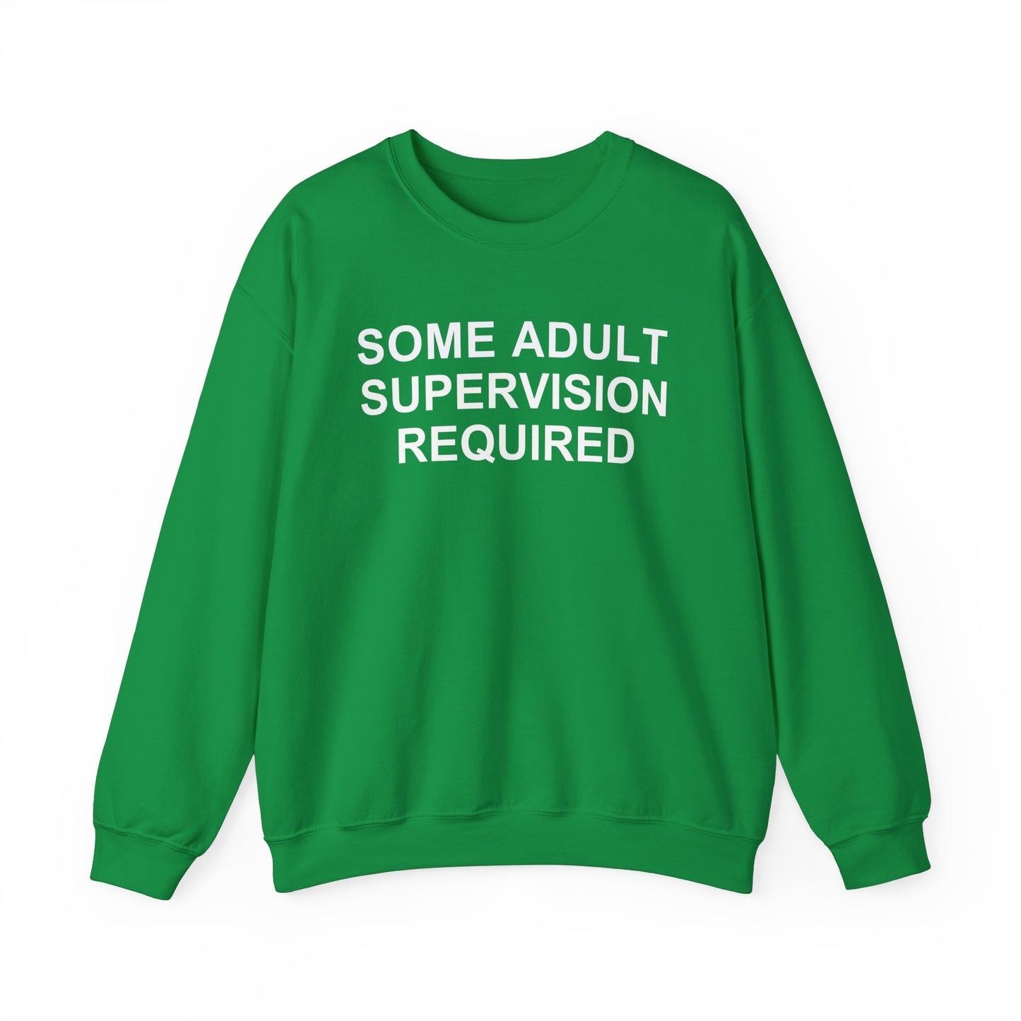 Some Adult Supervision Required Unisex Heavy Blend™ Crewneck Sweatshirt, Funny Sweatshirt For Men, Women