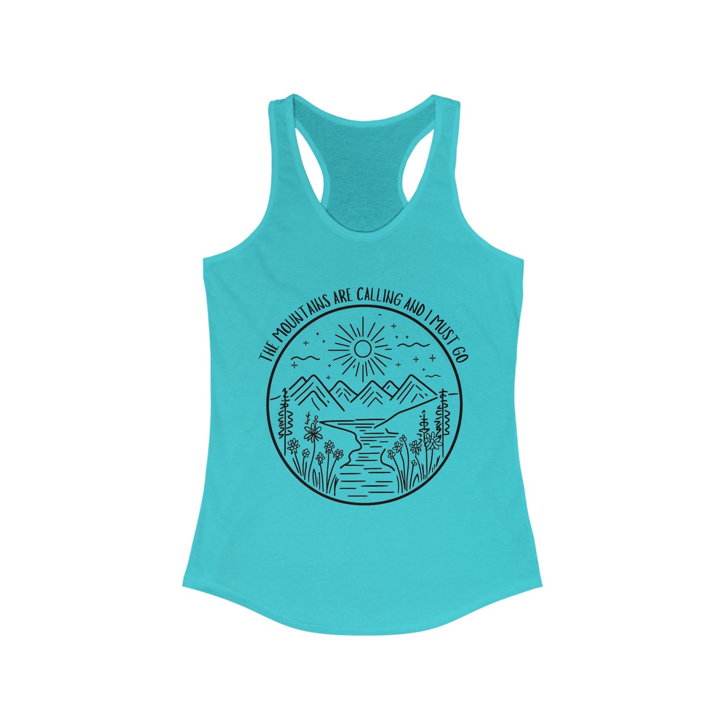 The Mountains Are Calling and I Must Go Racerback Tank, Hiking Shirt, Mountain Shirt, Mountains Shirt, Camping Shirt, Nature Shirt