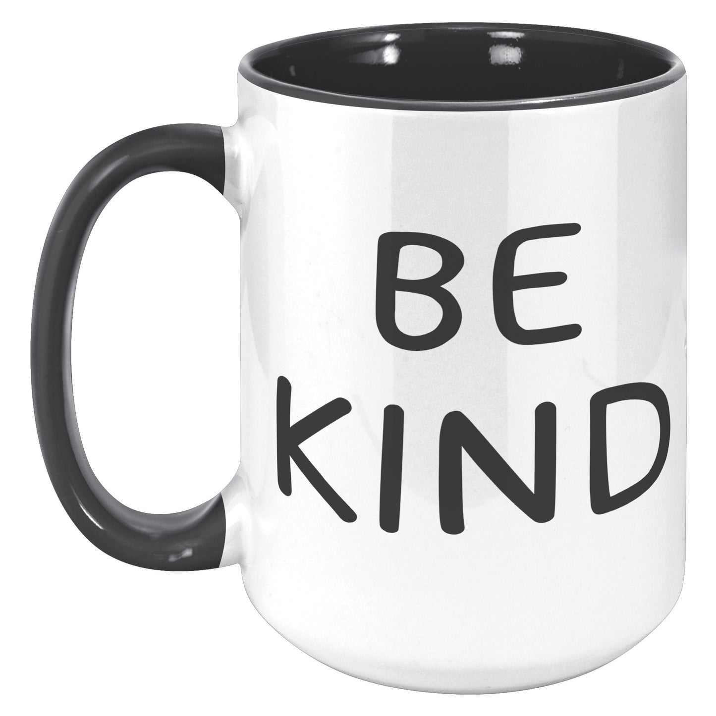 Be Kind Coffee 15oz Accent Mug, Coffee Drinker Gift, Inspirational Coffee Mug