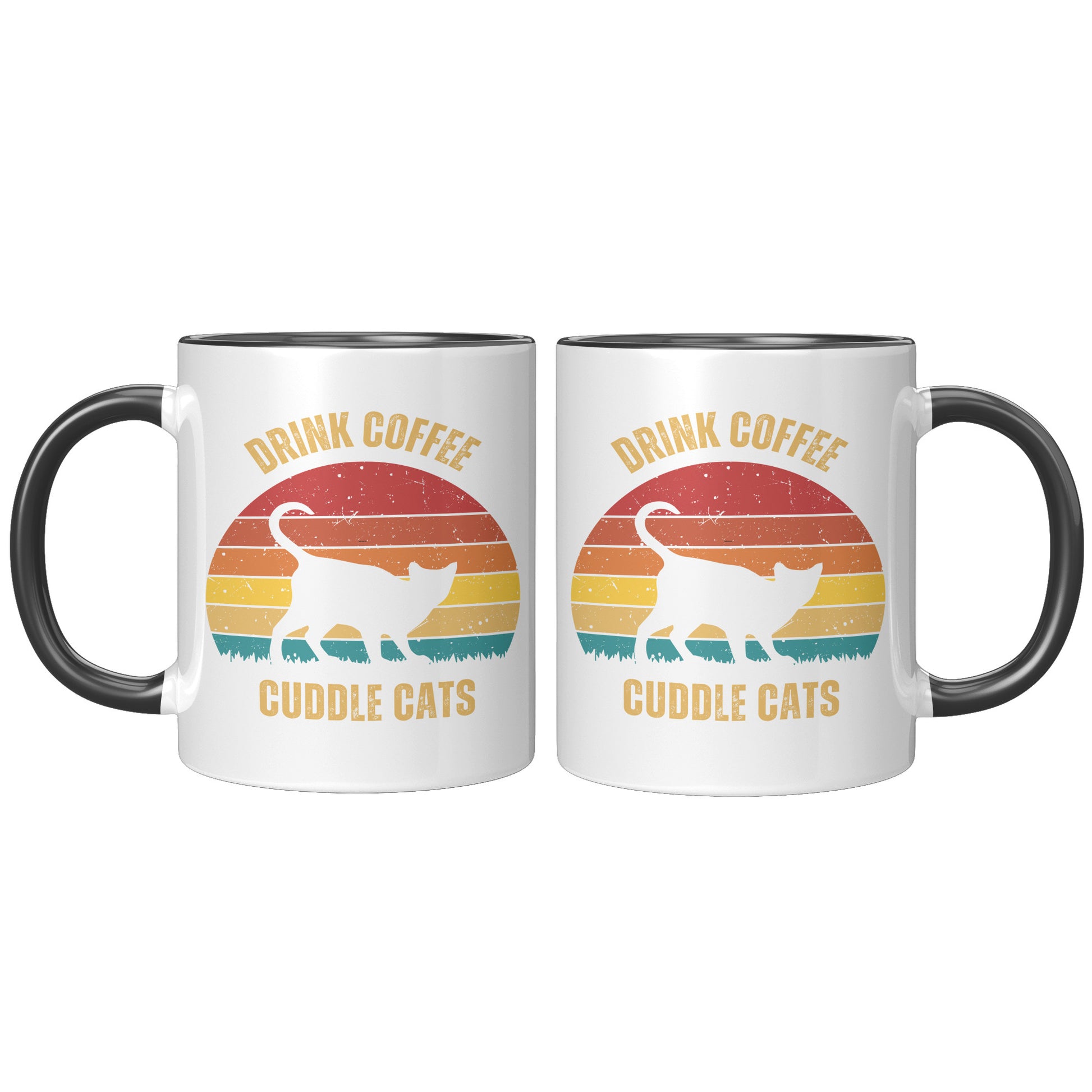 Drink Coffee Cuddle Cats 11oz Accent Mug, Cat Lover Gift, Coffee Lover Gift