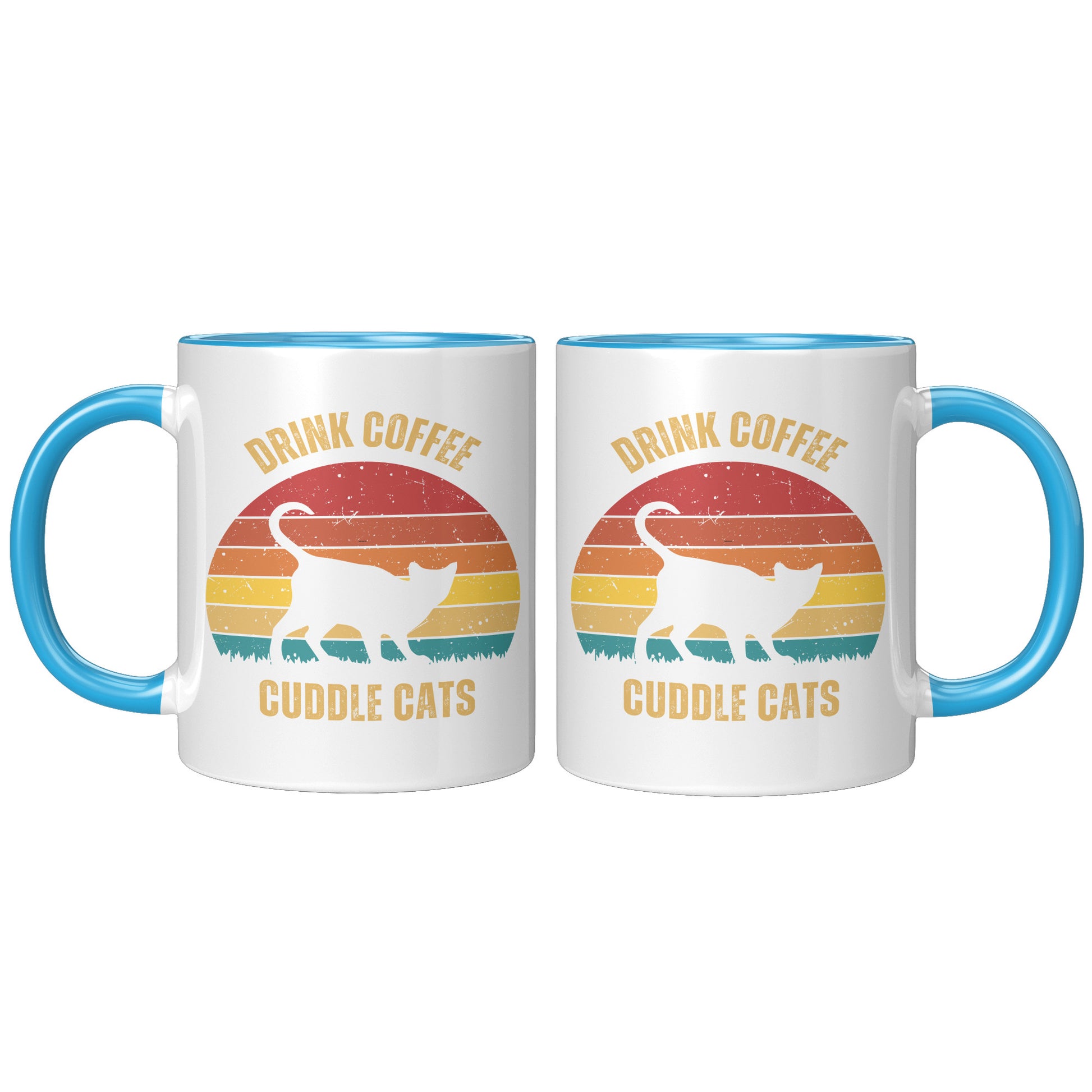 Drink Coffee Cuddle Cats 11oz Accent Mug, Cat Lover Gift, Coffee Lover Gift