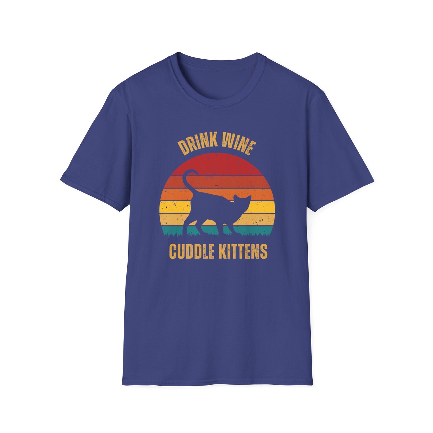 Drink Wine Cuddle Kittens, girlfriend gift, boyfriend gift, mom gift, dad gift, cat tee, wine drinker gift, funny cat t-shirt