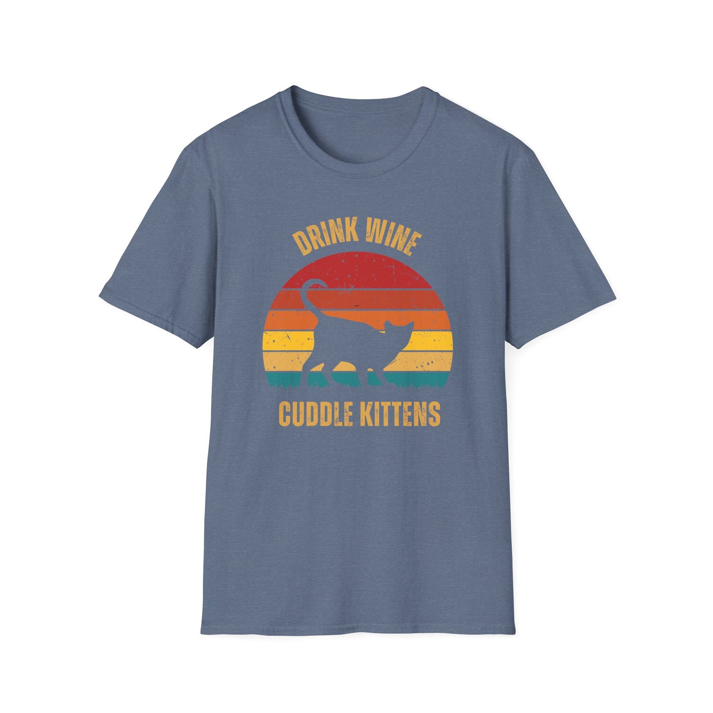 Drink Wine Cuddle Kittens, girlfriend gift, boyfriend gift, mom gift, dad gift, cat tee, wine drinker gift, funny cat t-shirt