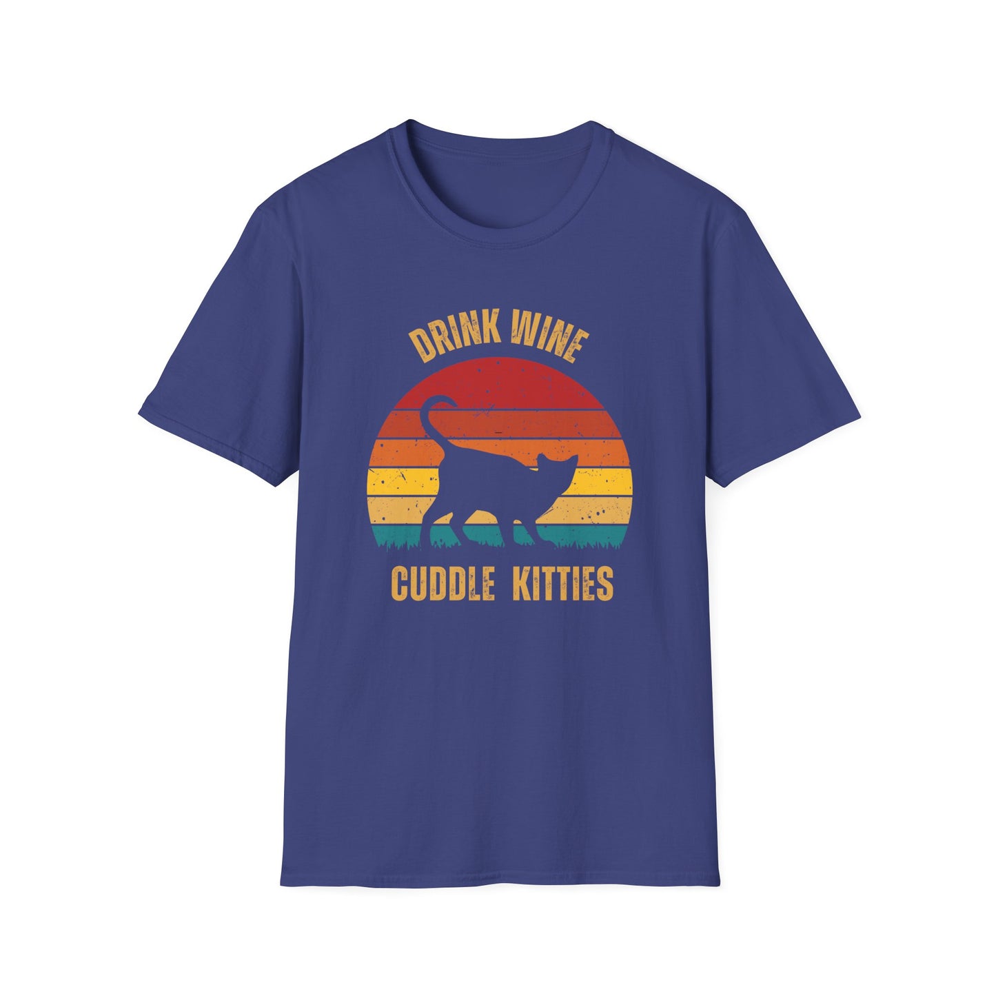 Drink Wine Cuddle Kitties, girlfriend gift, boyfriend gift, mom gift, dad gift, cat tee, wine drinker gift, funny cat t-shirt