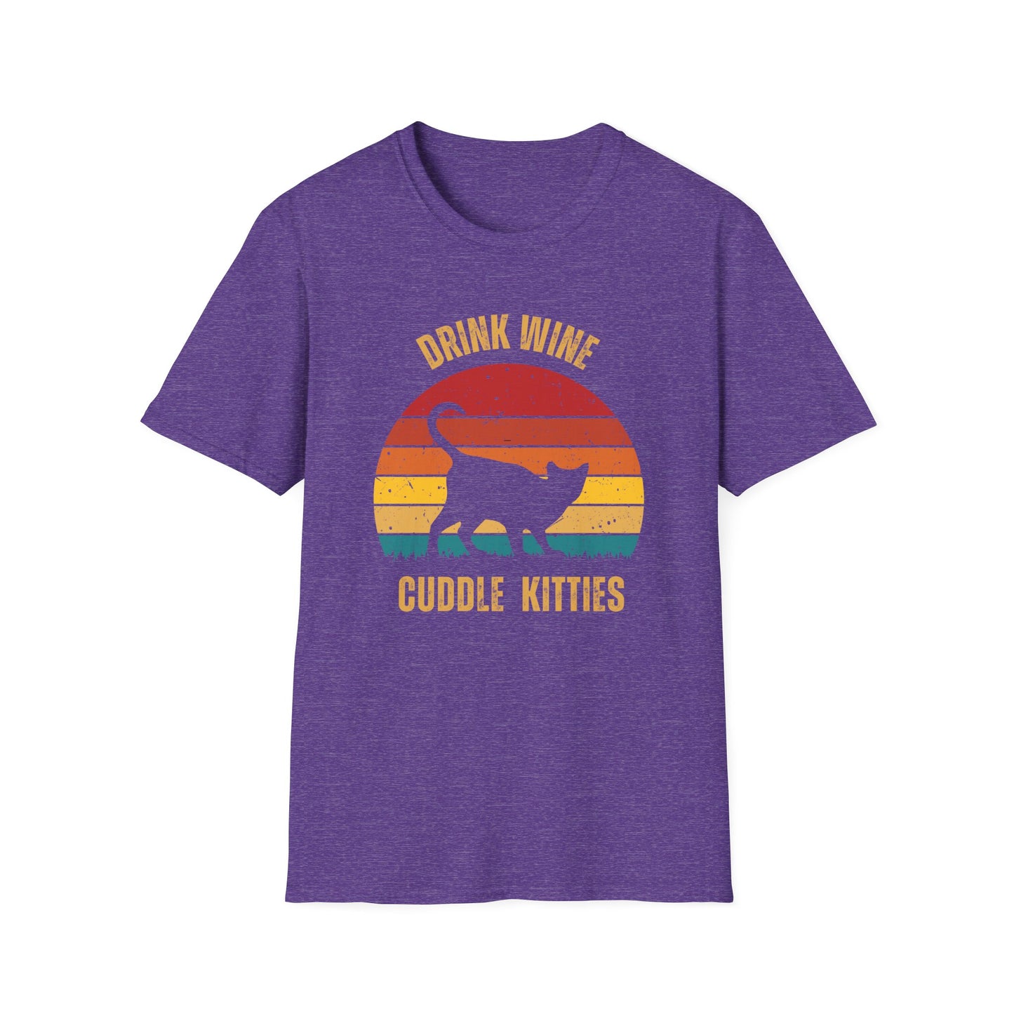 Drink Wine Cuddle Kitties, girlfriend gift, boyfriend gift, mom gift, dad gift, cat tee, wine drinker gift, funny cat t-shirt