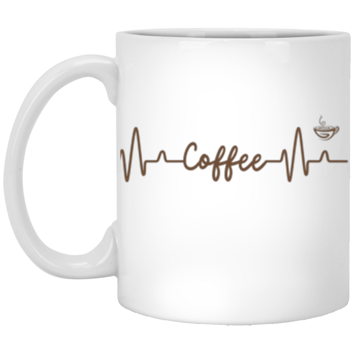 Heart Beat Coffee Mug, Coffee Drinker Gift, 11oz Coffee Mug