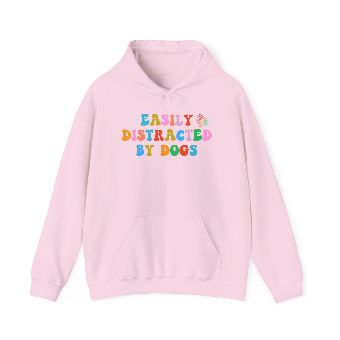 Easily Distracted By Dogs Unisex Heavy Blend™ Hoodie Sweatshirt, Dog Dad Hoodie, Momma Dog Hoodie, Funny Dog Hoodie, Gift for Dog Lover