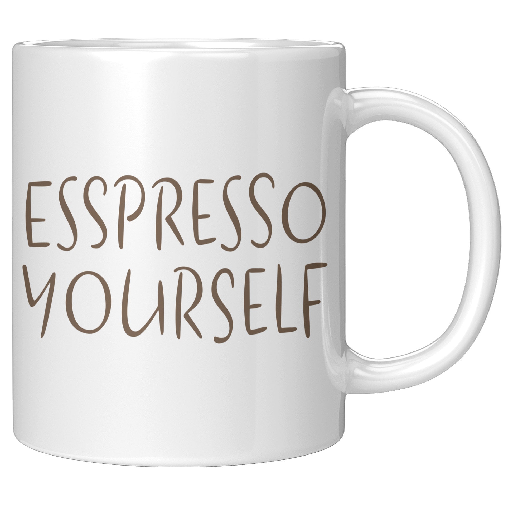 Espresso Yourself 11oz White Mug, Coffee Drinker Gift, Espresso Lover Gift