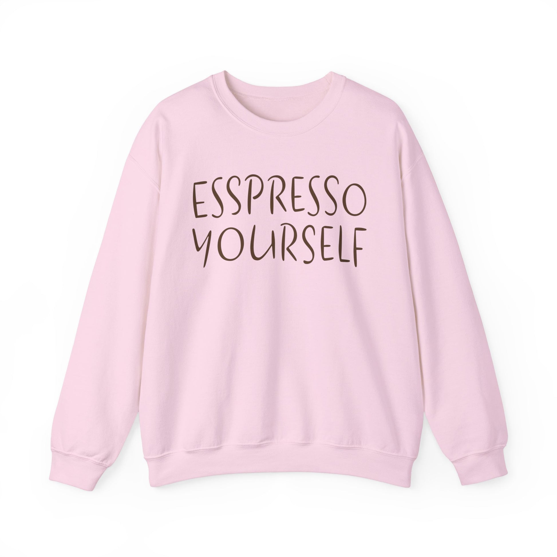 Espresso Yourself Coffee Unisex Heavy Blend™ Crewneck Sweatshirt, Funny Sweatshirt, Coffee Gift, Coffee Lover Gift, Coffee Drinker Gift, Mom Gift, Dad Gift, Boyfriend Gift, Girlfriend Gift