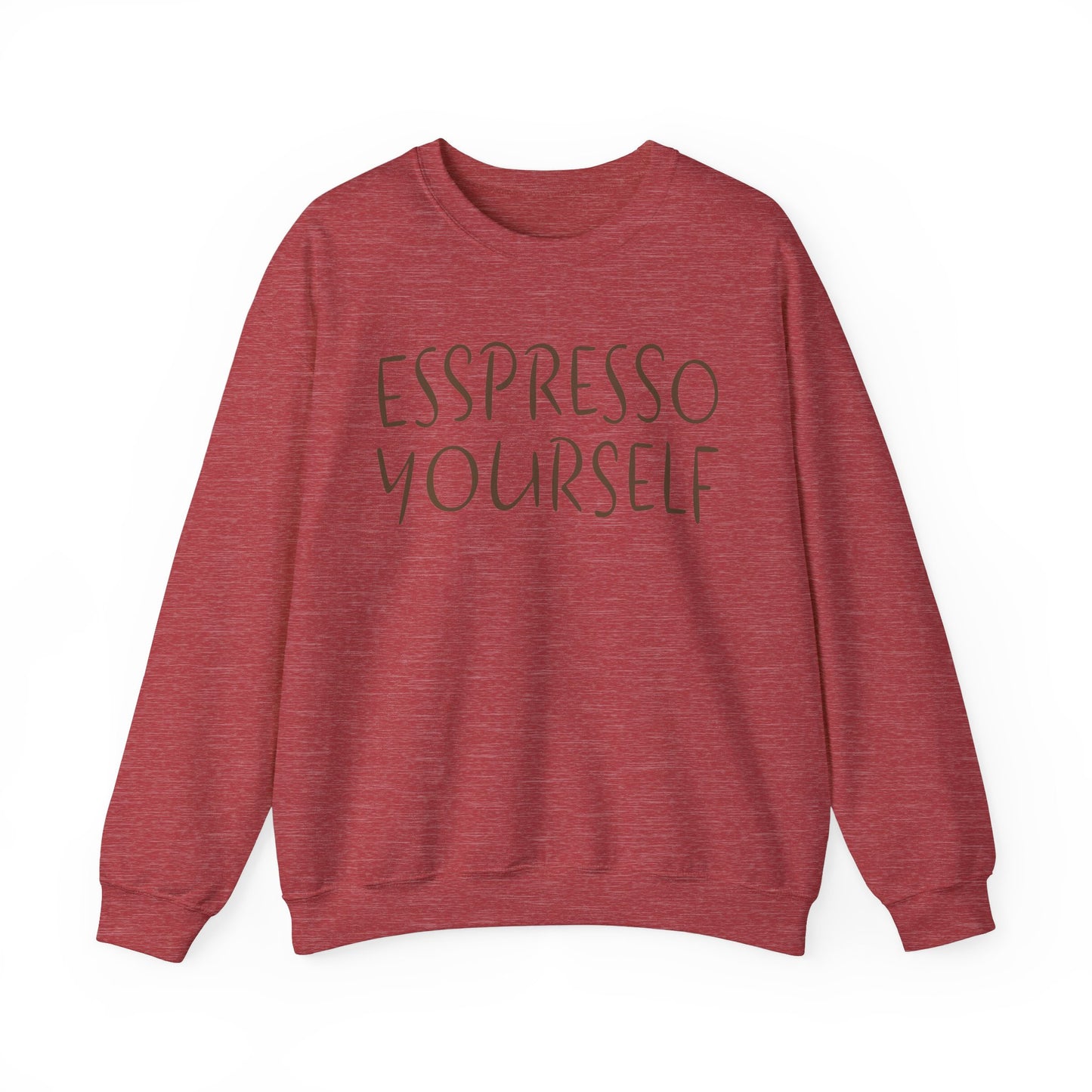 Espresso Yourself Coffee Unisex Heavy Blend™ Crewneck Sweatshirt, Funny Sweatshirt, Coffee Gift, Coffee Lover Gift, Coffee Drinker Gift, Mom Gift, Dad Gift, Boyfriend Gift, Girlfriend Gift