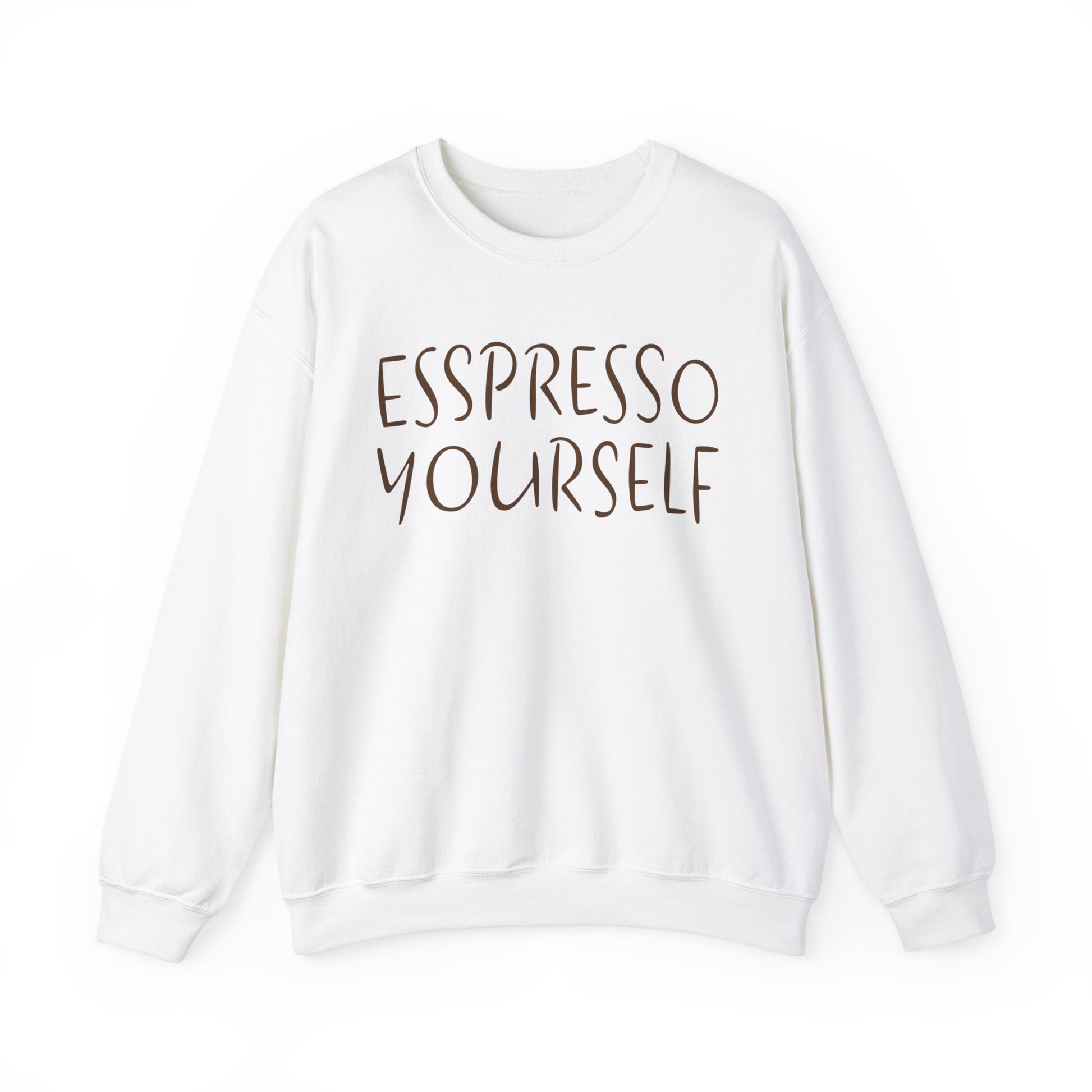 Espresso Yourself Coffee Unisex Heavy Blend™ Crewneck Sweatshirt, Funny Sweatshirt, Coffee Gift, Coffee Lover Gift, Coffee Drinker Gift, Mom Gift, Dad Gift, Boyfriend Gift, Girlfriend Gift