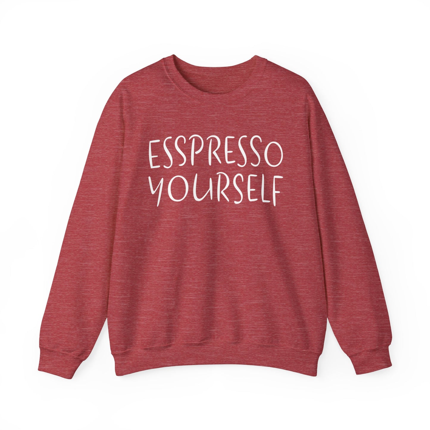 Espresso Yourself Unisex Heavy Blend™ Crewneck Sweatshirt, Funny Sweatshirt, Coffee Gift, Coffee Lover Gift, Coffee Drinker Gift, Mom Gift, Dad Gift, Boyfriend Gift, Girlfriend Gift
