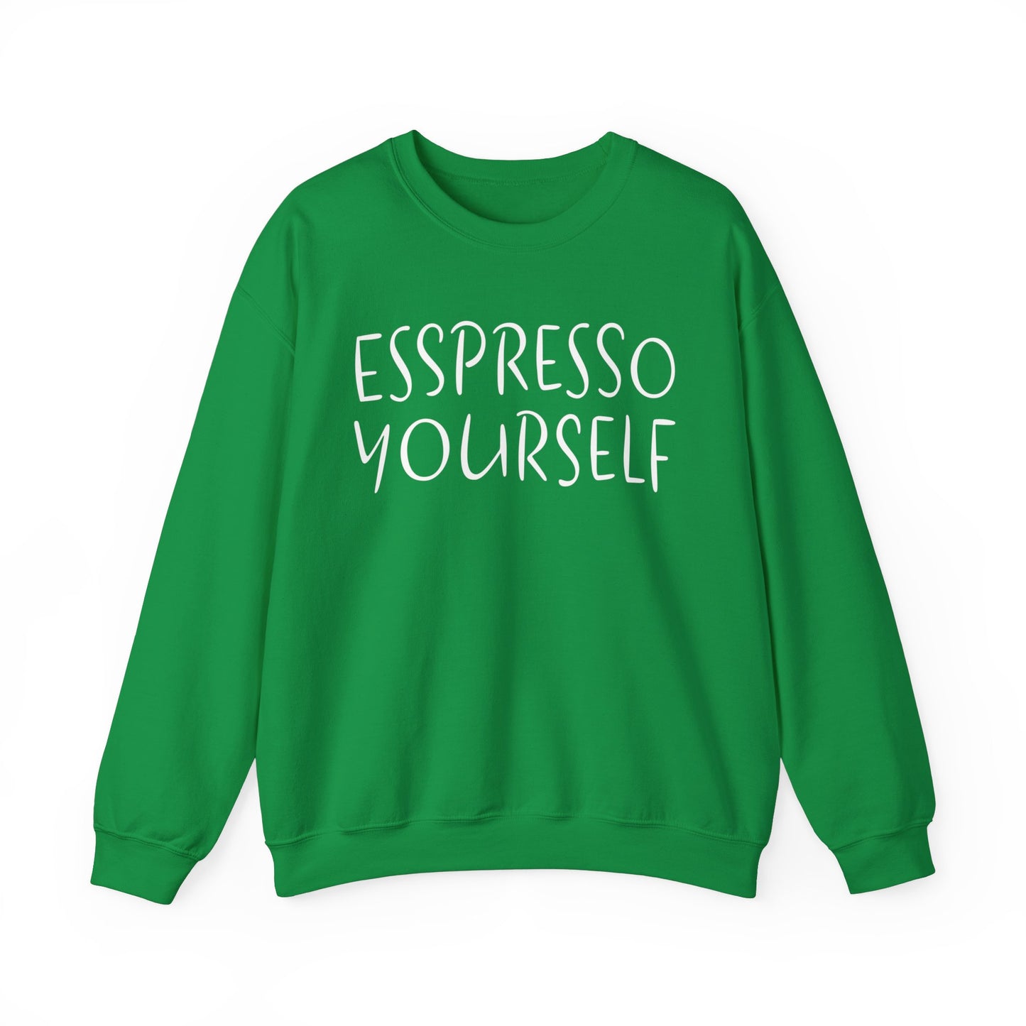 Espresso Yourself Unisex Heavy Blend™ Crewneck Sweatshirt, Funny Sweatshirt, Coffee Gift, Coffee Lover Gift, Coffee Drinker Gift, Mom Gift, Dad Gift, Boyfriend Gift, Girlfriend Gift