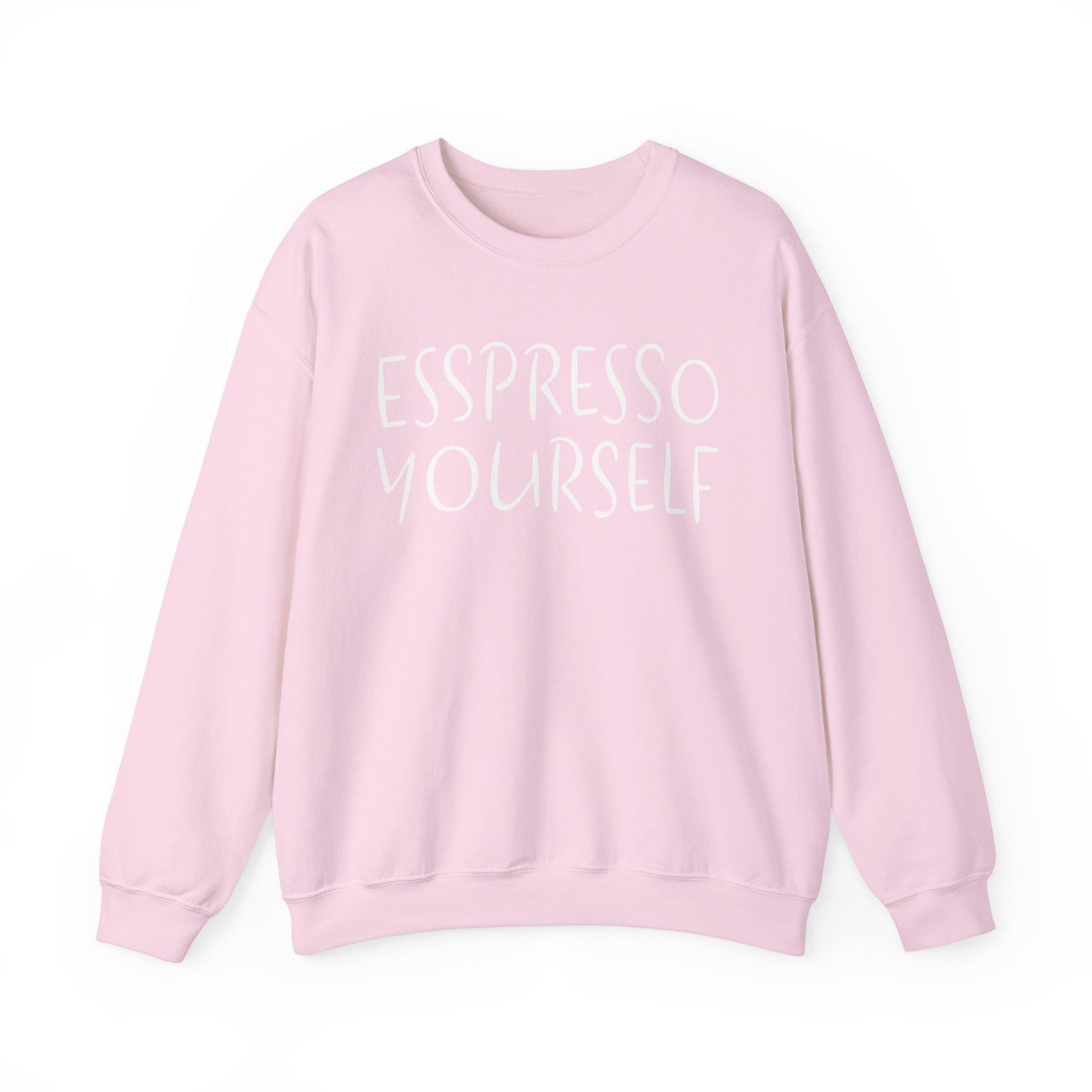 Espresso Yourself Unisex Heavy Blend™ Crewneck Sweatshirt, Funny Sweatshirt, Coffee Gift, Coffee Lover Gift, Coffee Drinker Gift, Mom Gift, Dad Gift, Boyfriend Gift, Girlfriend Gift