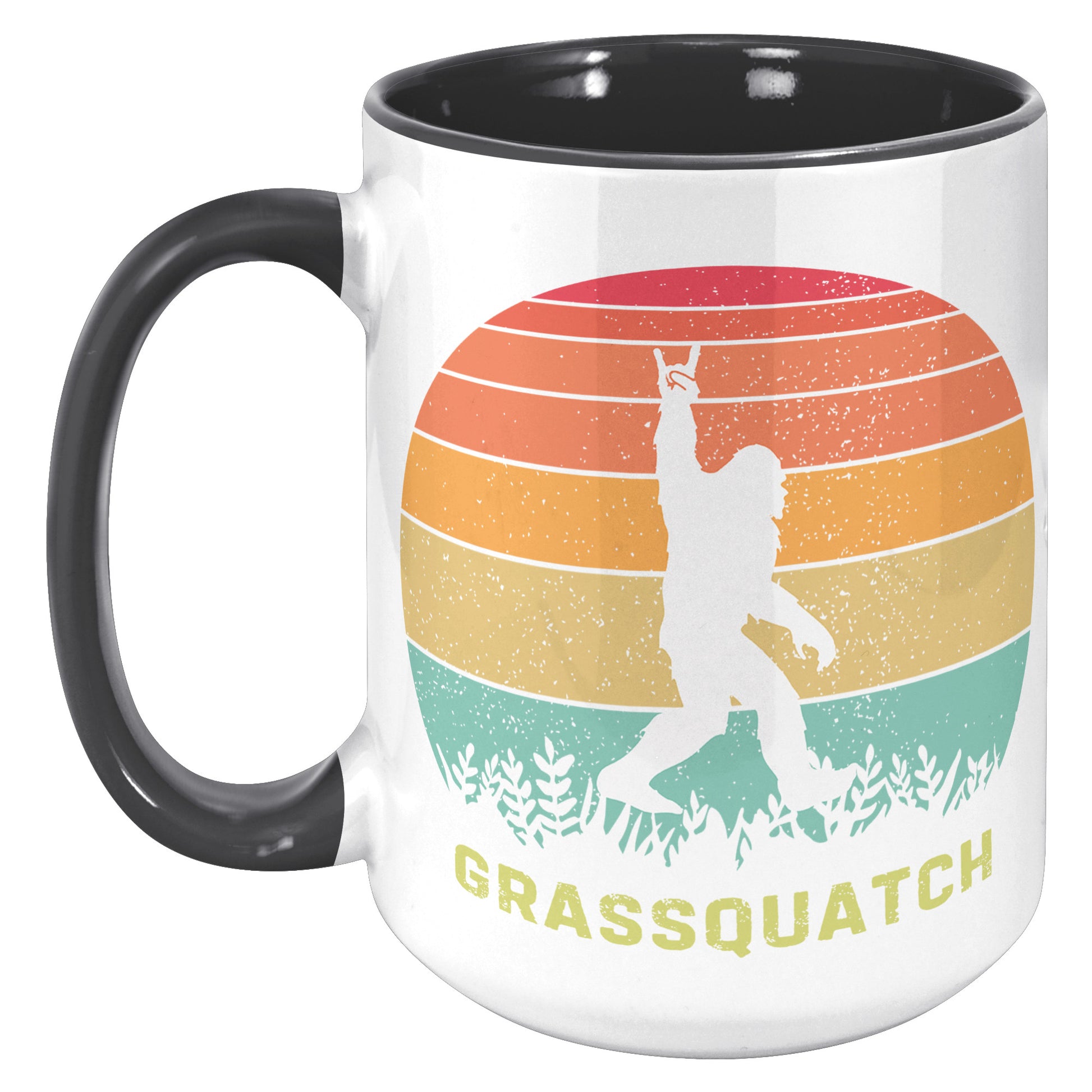 Grassquatch 15oz Accent Mug, Bluegrass Mug, Sasquatch Lover Gift, Funny Mug