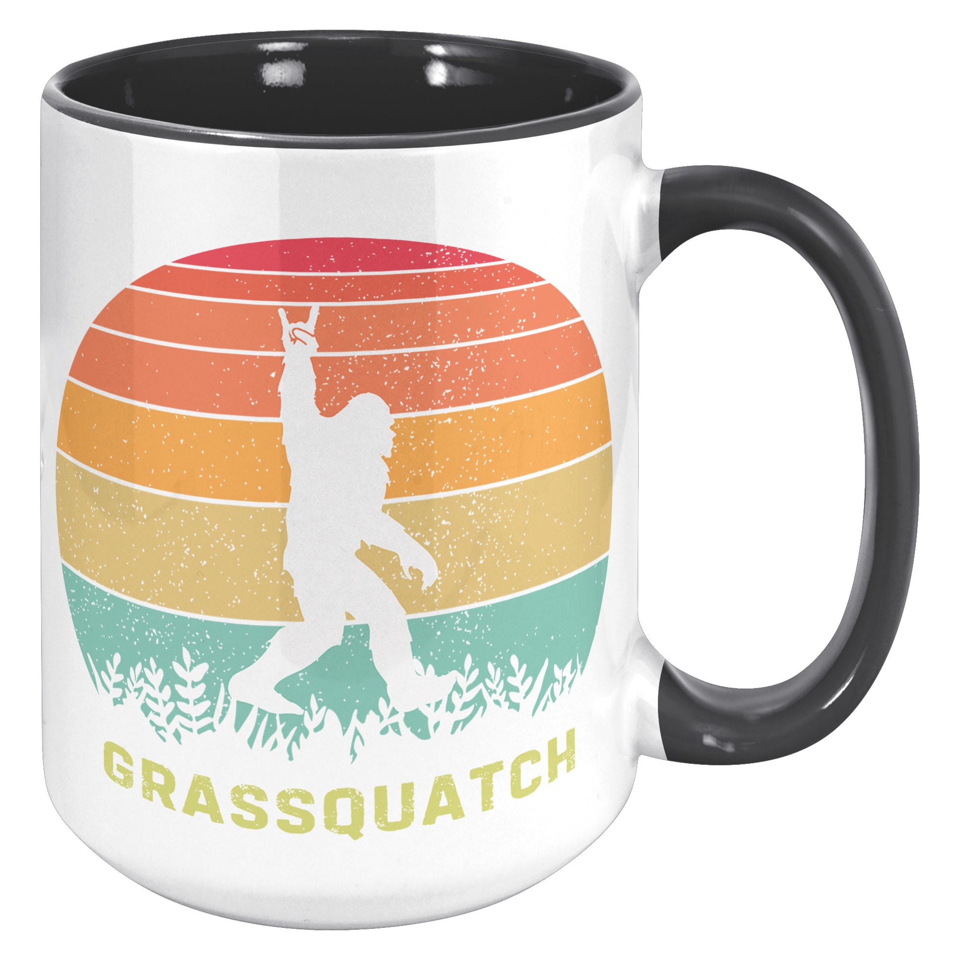 Grassquatch 15oz Accent Mug, Bluegrass Mug, Sasquatch Lover Gift, Funny Mug
