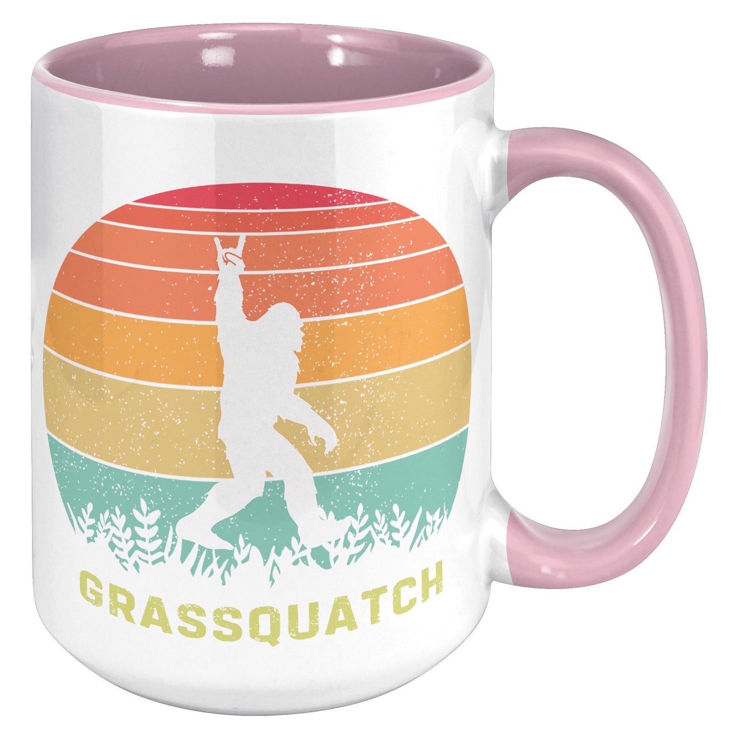 Grassquatch 15oz Accent Mug, Bluegrass Mug, Sasquatch Lover Gift, Funny Mug