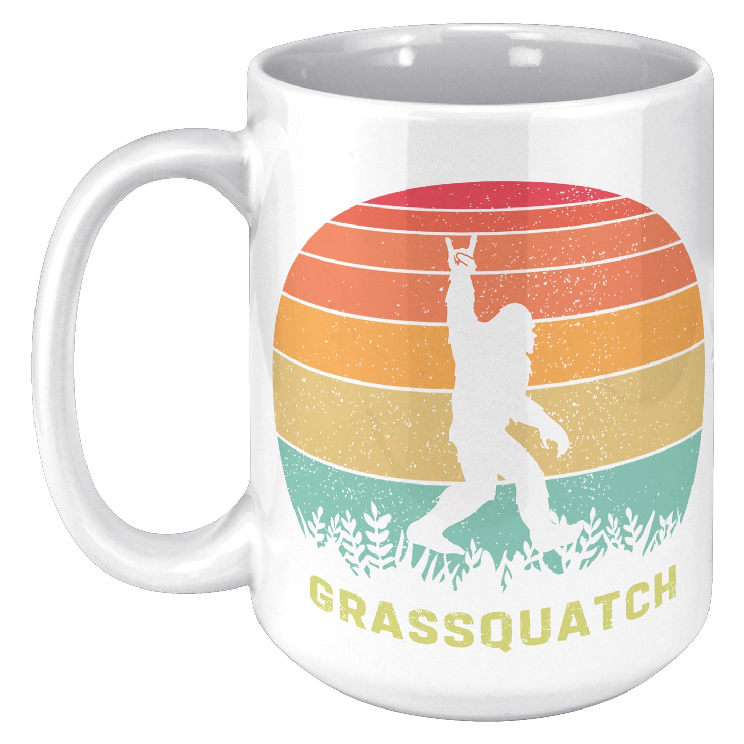 Grassquatch 15oz Mug, Bluegrass Mug, Sasquatch Lover Gift, Funny Mug
