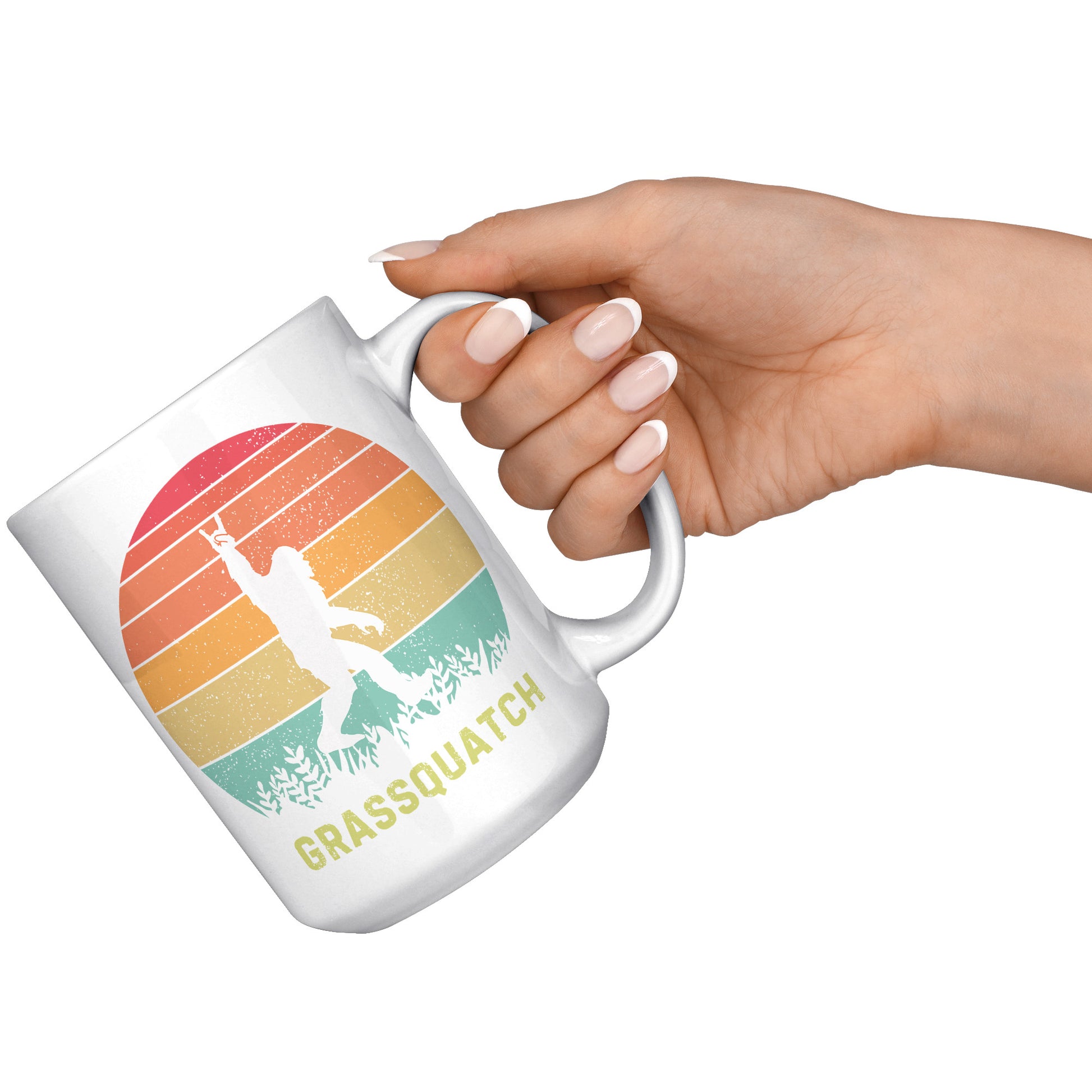 Grassquatch 15oz Mug, Bluegrass Mug, Sasquatch Lover Gift, Funny Mug