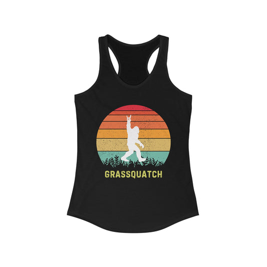 Grassquatch Racerback Tank Top, Bluegrass Tank Top, Sasquatch Lover Gift, Funny Sweatshirt, Music Lover Gift