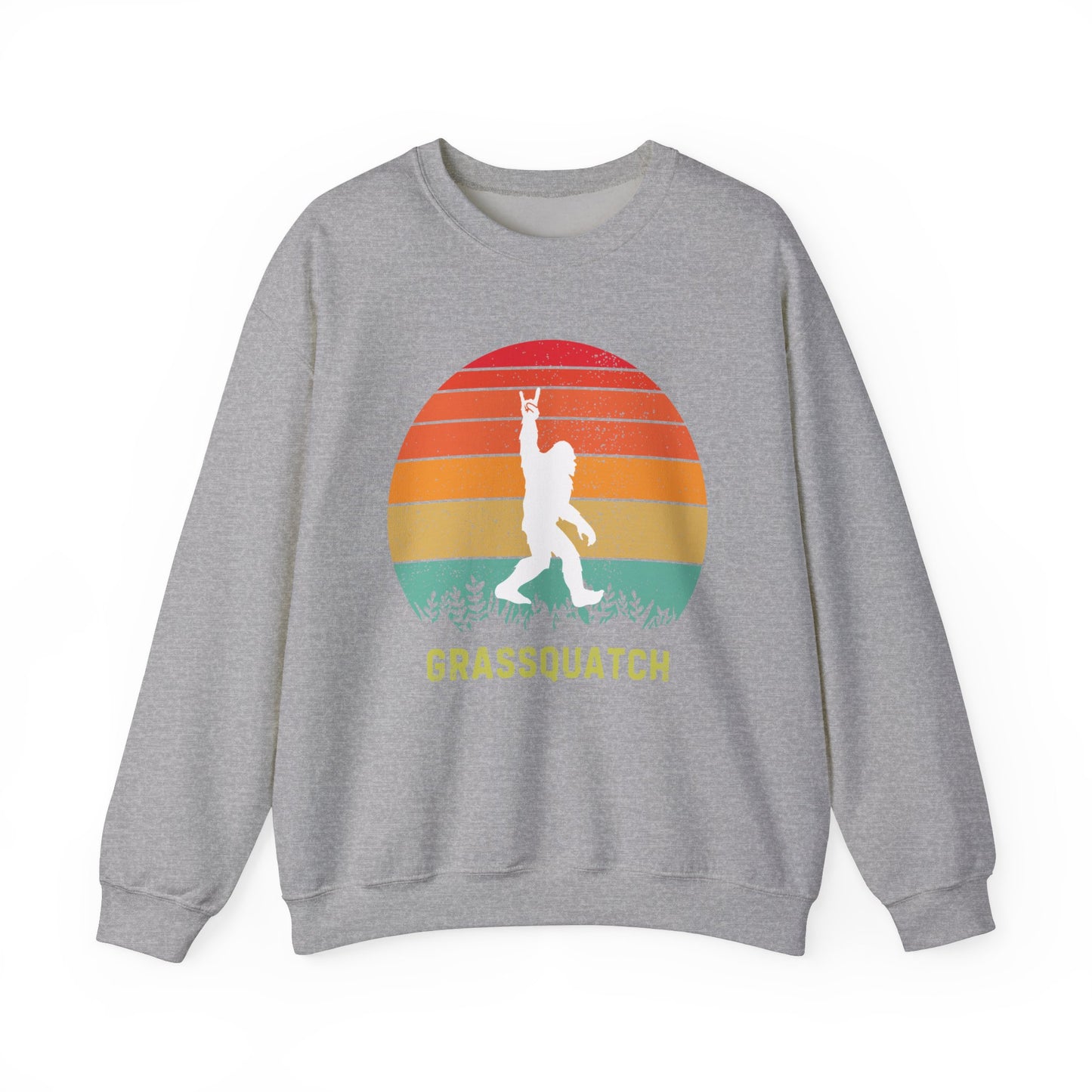 Grassquatch Unisex Heavy Blend™ Crewneck Sweatshirt, Bluegrass Sweatshirt, Sasquatch Lover Gift, Funny Sweatshirt, Music Lover Gift