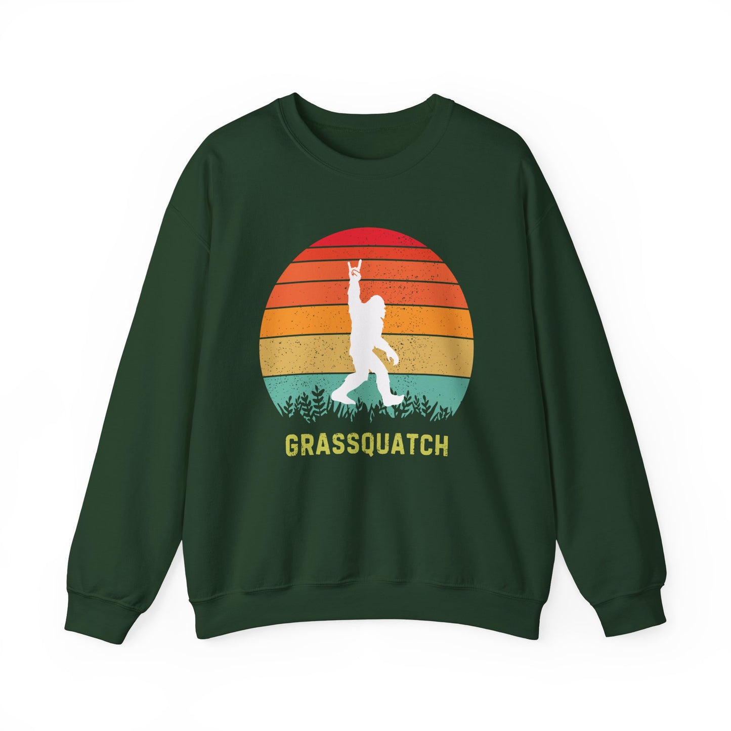 Grassquatch Unisex Heavy Blend™ Crewneck Sweatshirt, Bluegrass Sweatshirt, Sasquatch Lover Gift, Funny Sweatshirt, Music Lover Gift