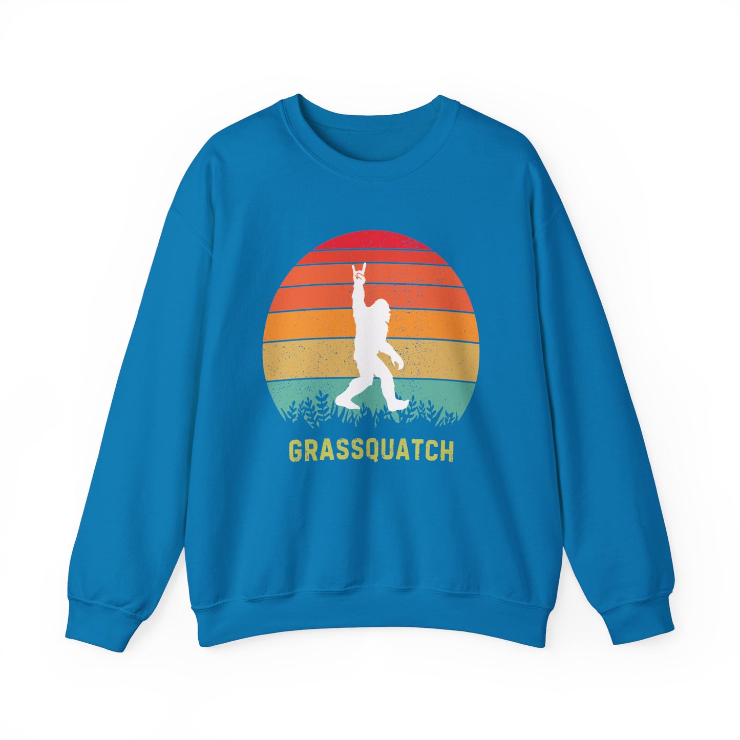 Grassquatch Unisex Heavy Blend™ Crewneck Sweatshirt, Bluegrass Sweatshirt, Sasquatch Lover Gift, Funny Sweatshirt, Music Lover Gift