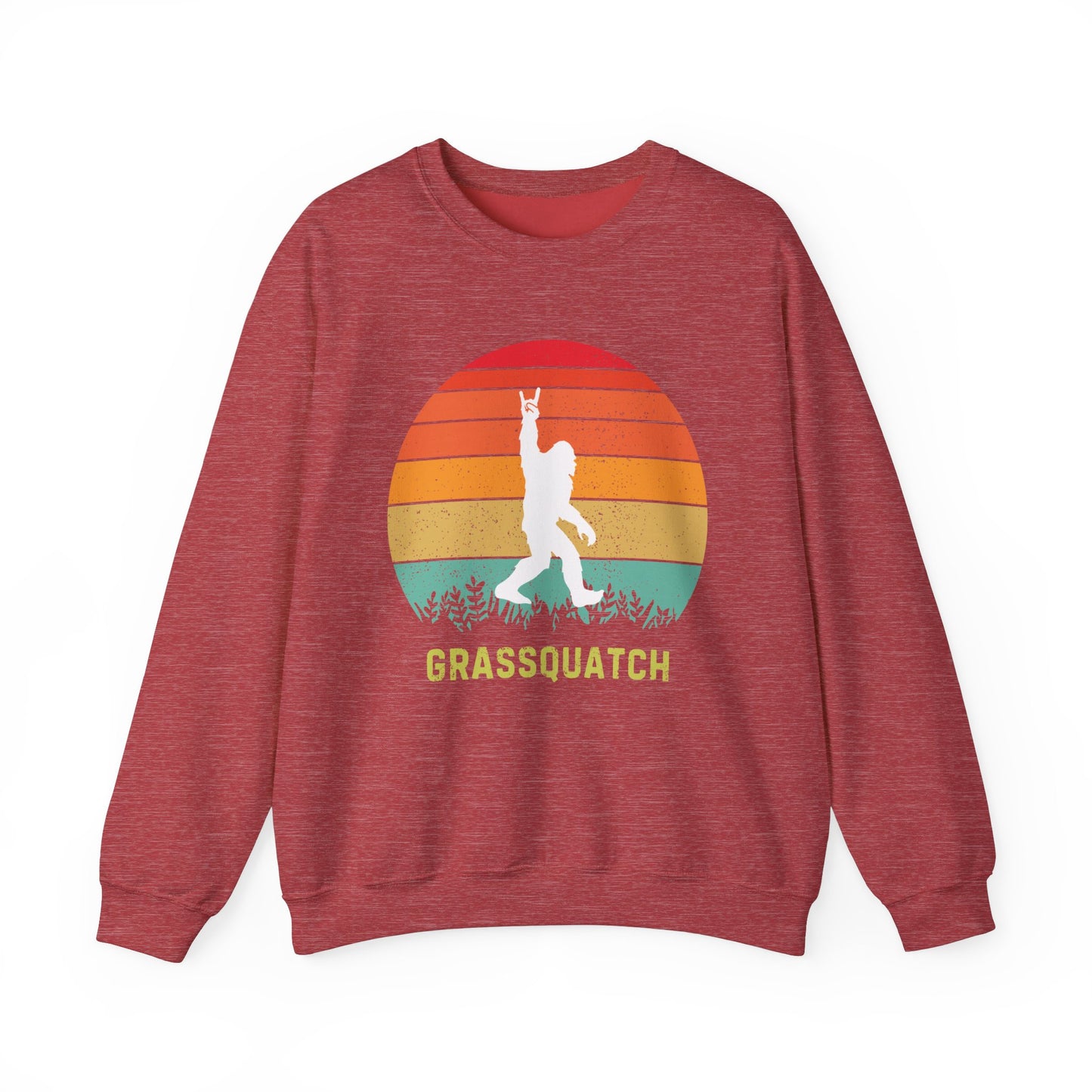 Grassquatch Unisex Heavy Blend™ Crewneck Sweatshirt, Bluegrass Sweatshirt, Sasquatch Lover Gift, Funny Sweatshirt, Music Lover Gift