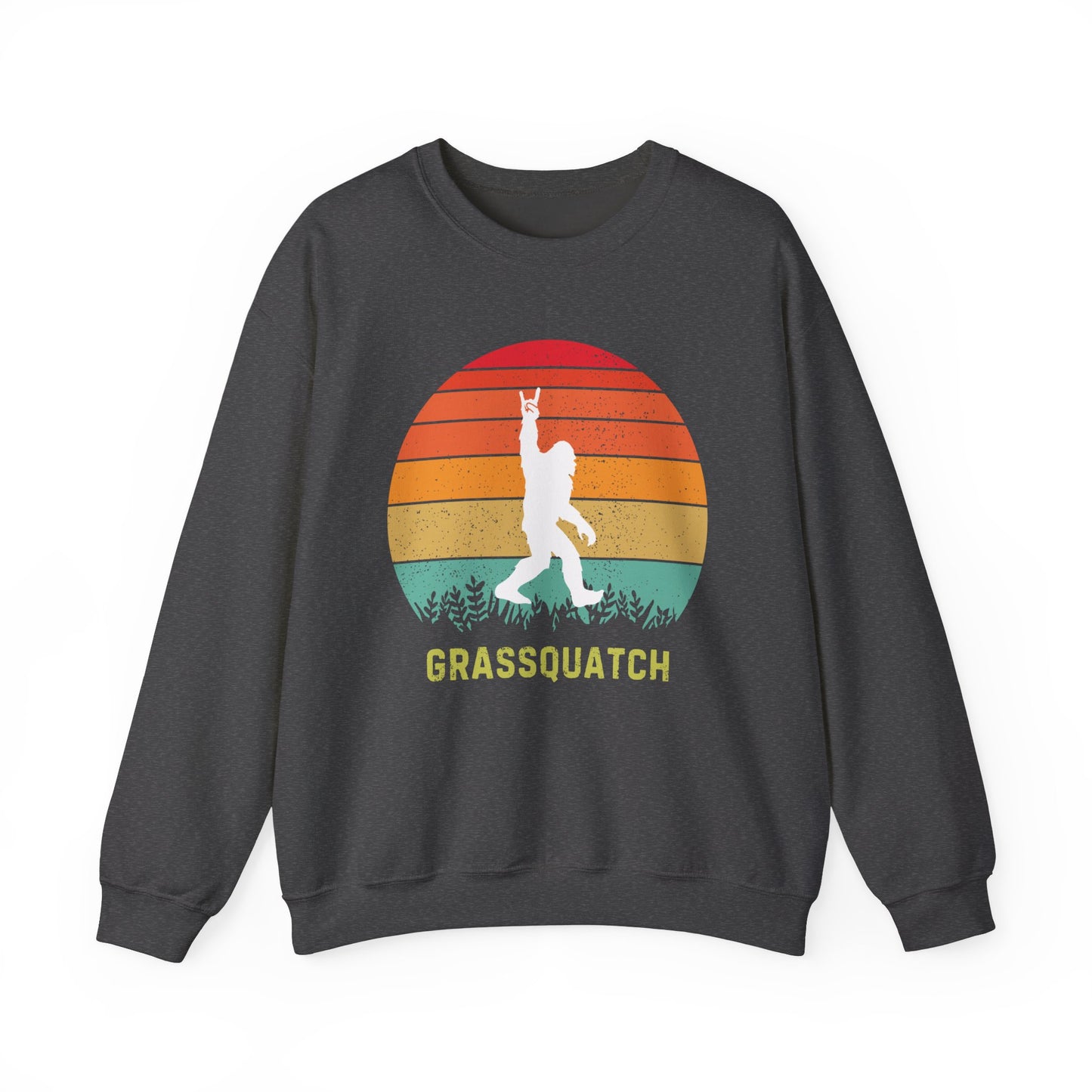 Grassquatch Unisex Heavy Blend™ Crewneck Sweatshirt, Bluegrass Sweatshirt, Sasquatch Lover Gift, Funny Sweatshirt, Music Lover Gift