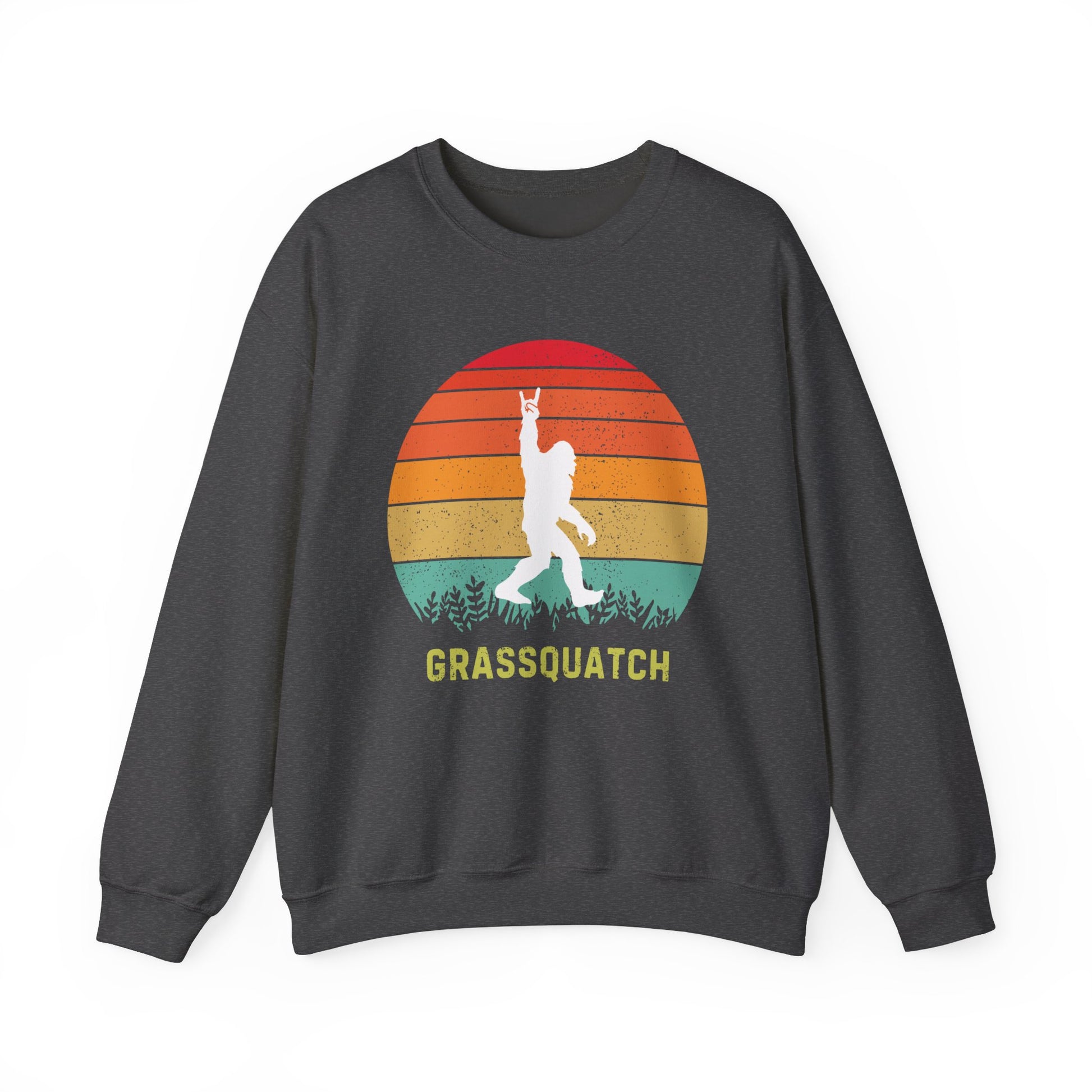 Grassquatch Unisex Heavy Blend™ Crewneck Sweatshirt, Bluegrass Sweatshirt, Sasquatch Lover Gift, Funny Sweatshirt, Music Lover Gift