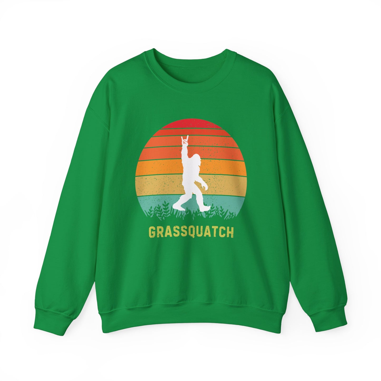 Grassquatch Unisex Heavy Blend™ Crewneck Sweatshirt, Bluegrass Sweatshirt, Sasquatch Lover Gift, Funny Sweatshirt, Music Lover Gift