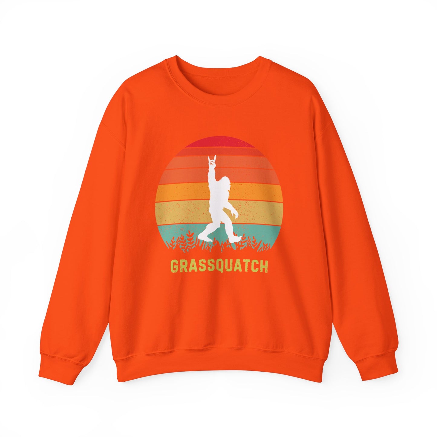 Grassquatch Unisex Heavy Blend™ Crewneck Sweatshirt, Bluegrass Sweatshirt, Sasquatch Lover Gift, Funny Sweatshirt, Music Lover Gift