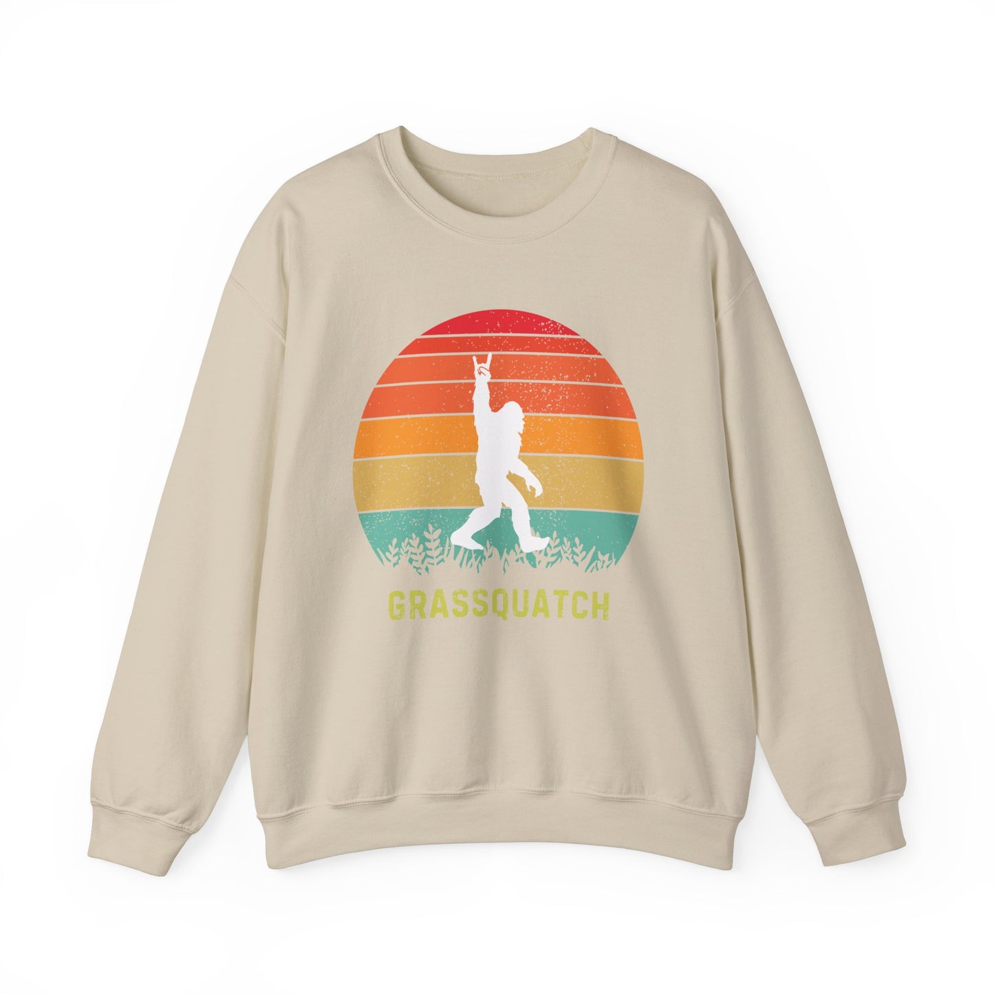 Grassquatch Unisex Heavy Blend™ Crewneck Sweatshirt, Bluegrass Sweatshirt, Sasquatch Lover Gift, Funny Sweatshirt, Music Lover Gift