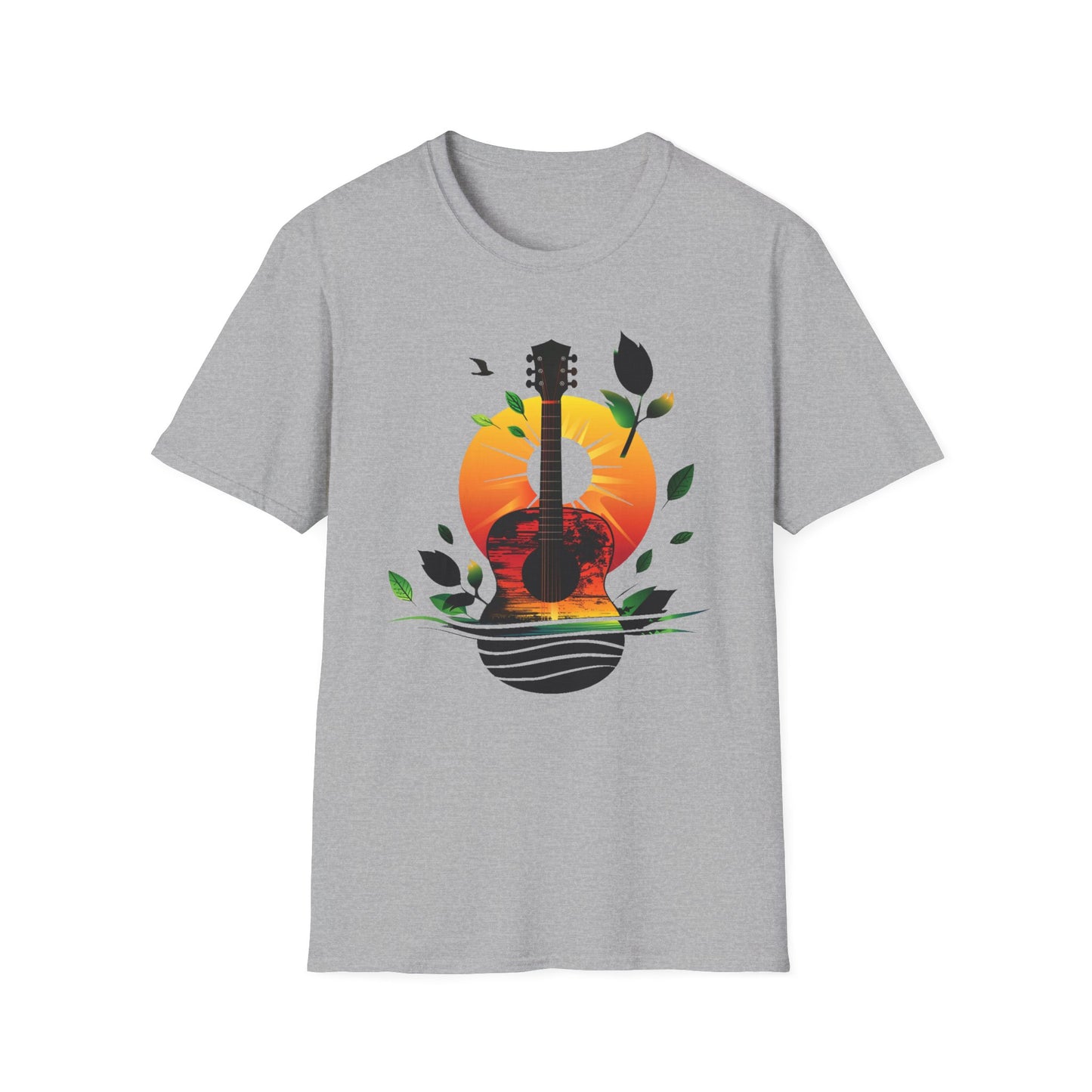 Guitar Sunset T-shirt, Music Lover Gift, Festival Tee, Boyfriend Gift, Girlfriend Gift, Music Instrument