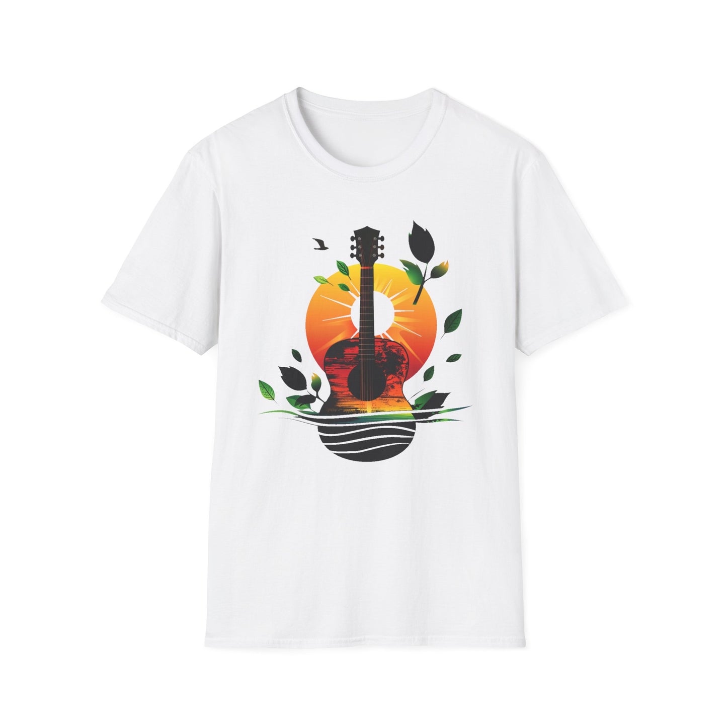 Guitar Sunset T-shirt, Music Lover Gift, Festival Tee, Boyfriend Gift, Girlfriend Gift, Music Instrument