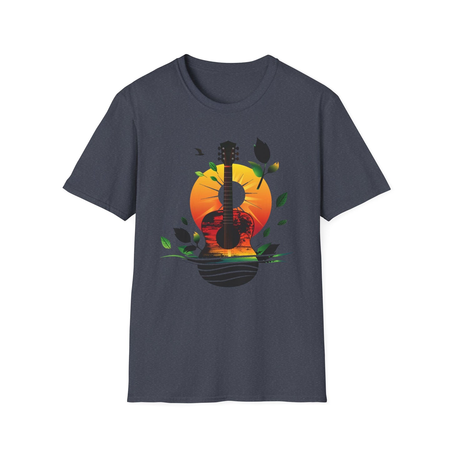 Guitar Sunset T-shirt, Music Lover Gift, Festival Tee, Boyfriend Gift, Girlfriend Gift, Music Instrument