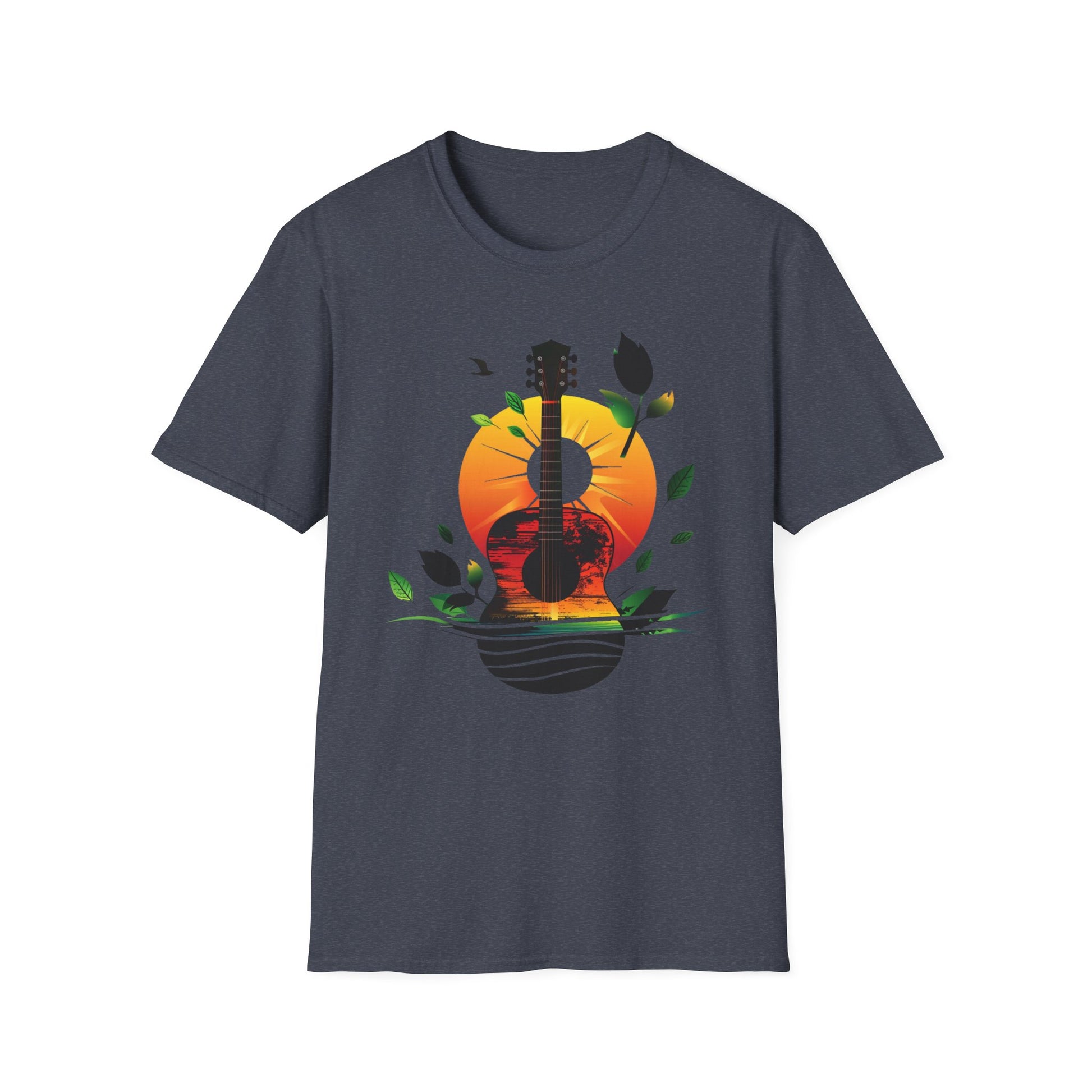 Guitar Sunset T-shirt, Music Lover Gift, Festival Tee, Boyfriend Gift, Girlfriend Gift, Music Instrument