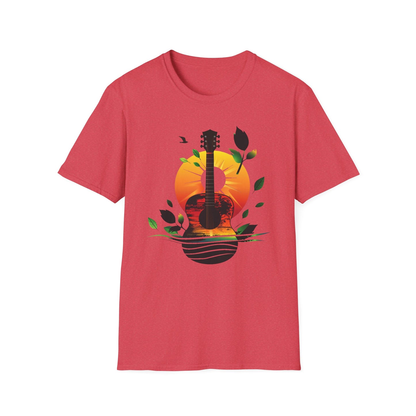 Guitar Sunset T-shirt, Music Lover Gift, Festival Tee, Boyfriend Gift, Girlfriend Gift, Music Instrument