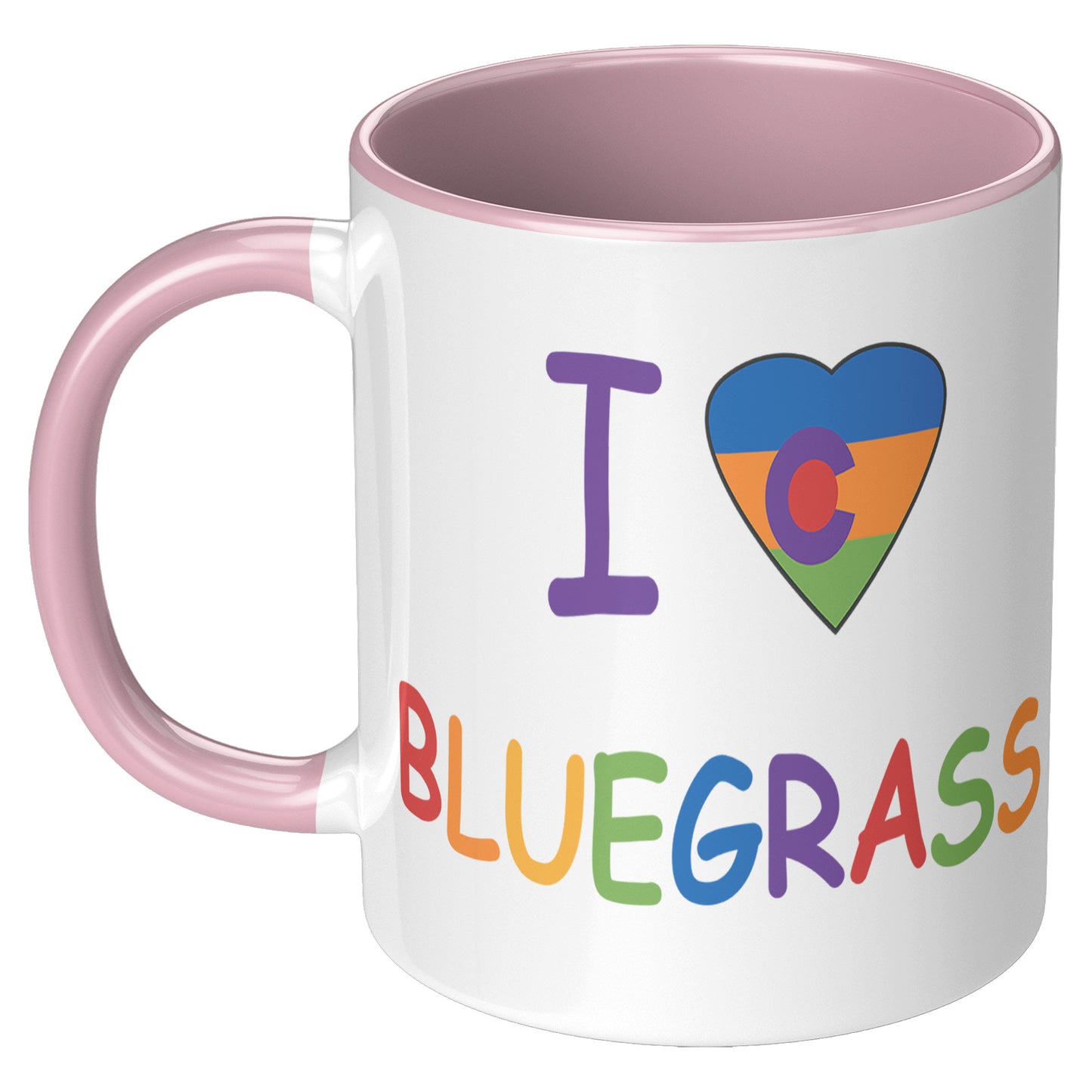 I Colorado Heart Bluegrass Pride 11oz Accent Mug