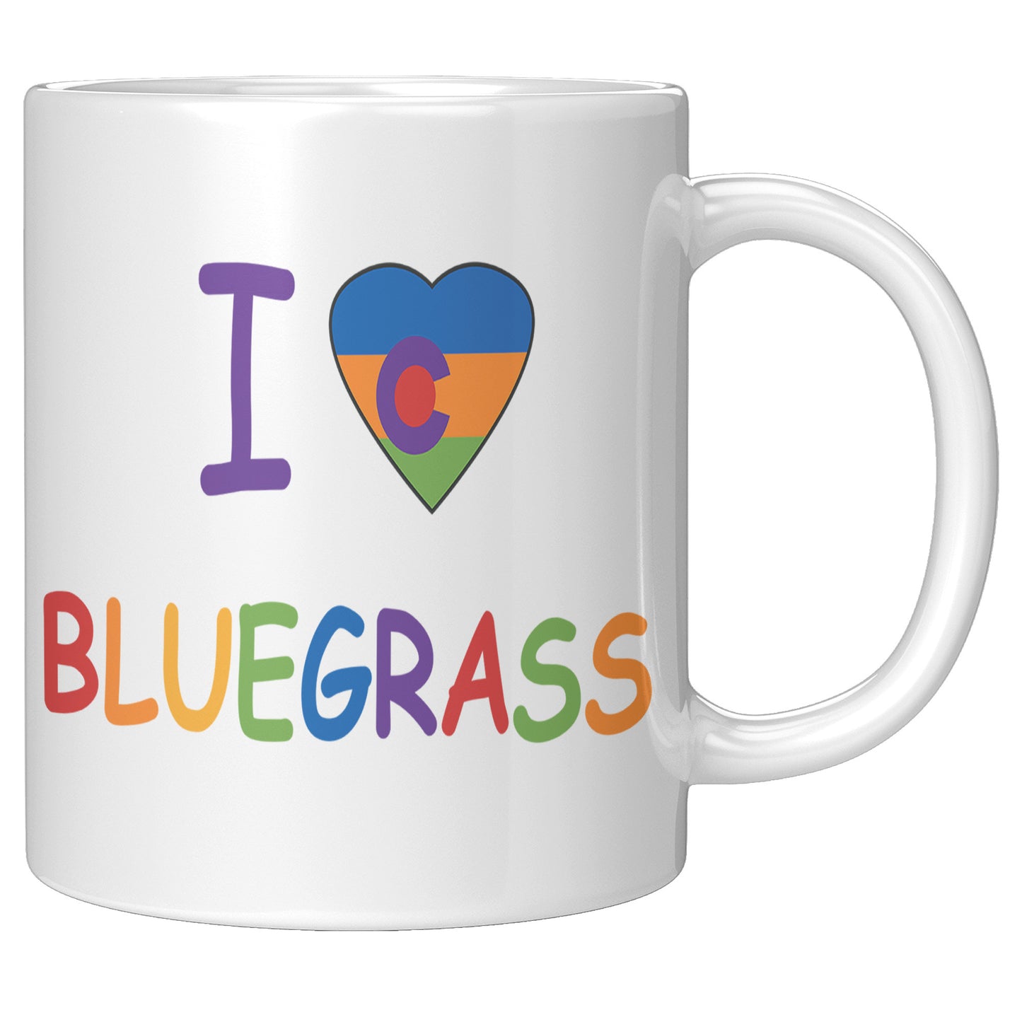 I Colorado Heart Bluegrass Pride 11oz Mug