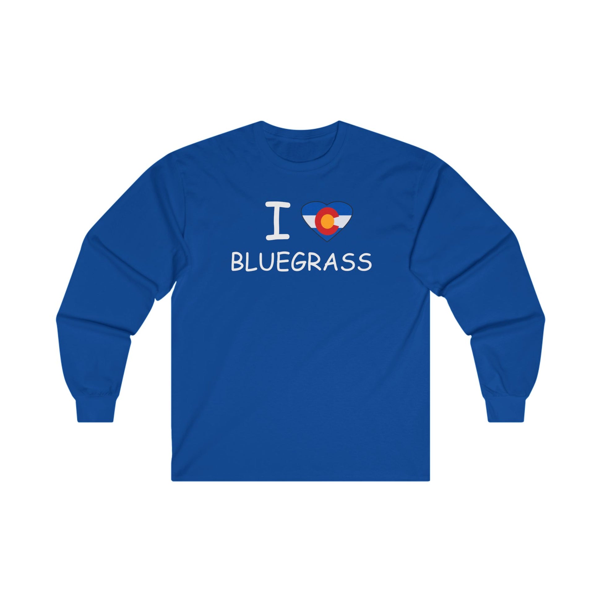 I Colorado Heart Bluegrass Unisex Ultra Cotton Long Sleeve T-shirt, Festival Shirt
